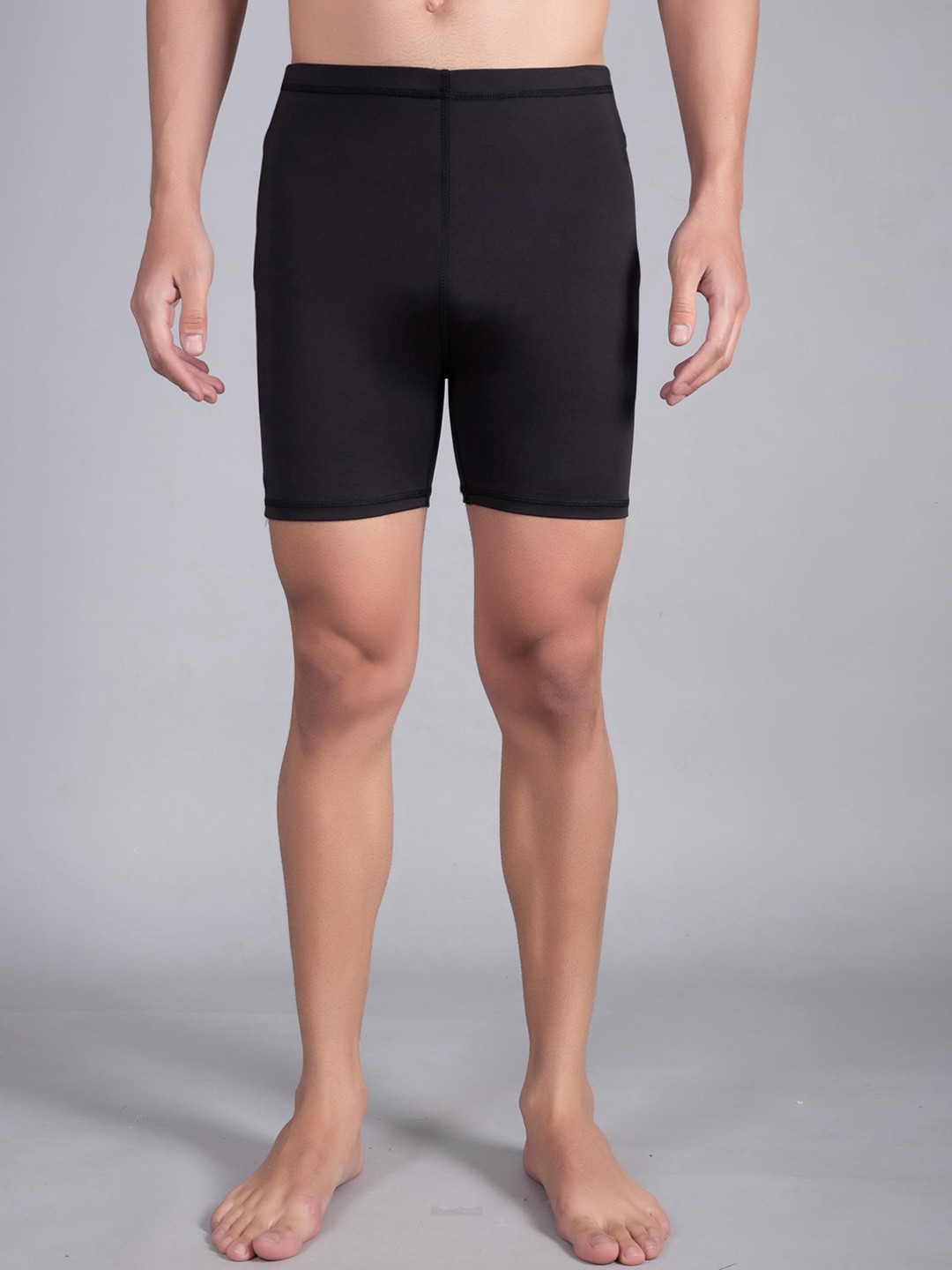 

Apraa & Parma Men Skinny Fit Dri-FIT Swim Shorts, Black
