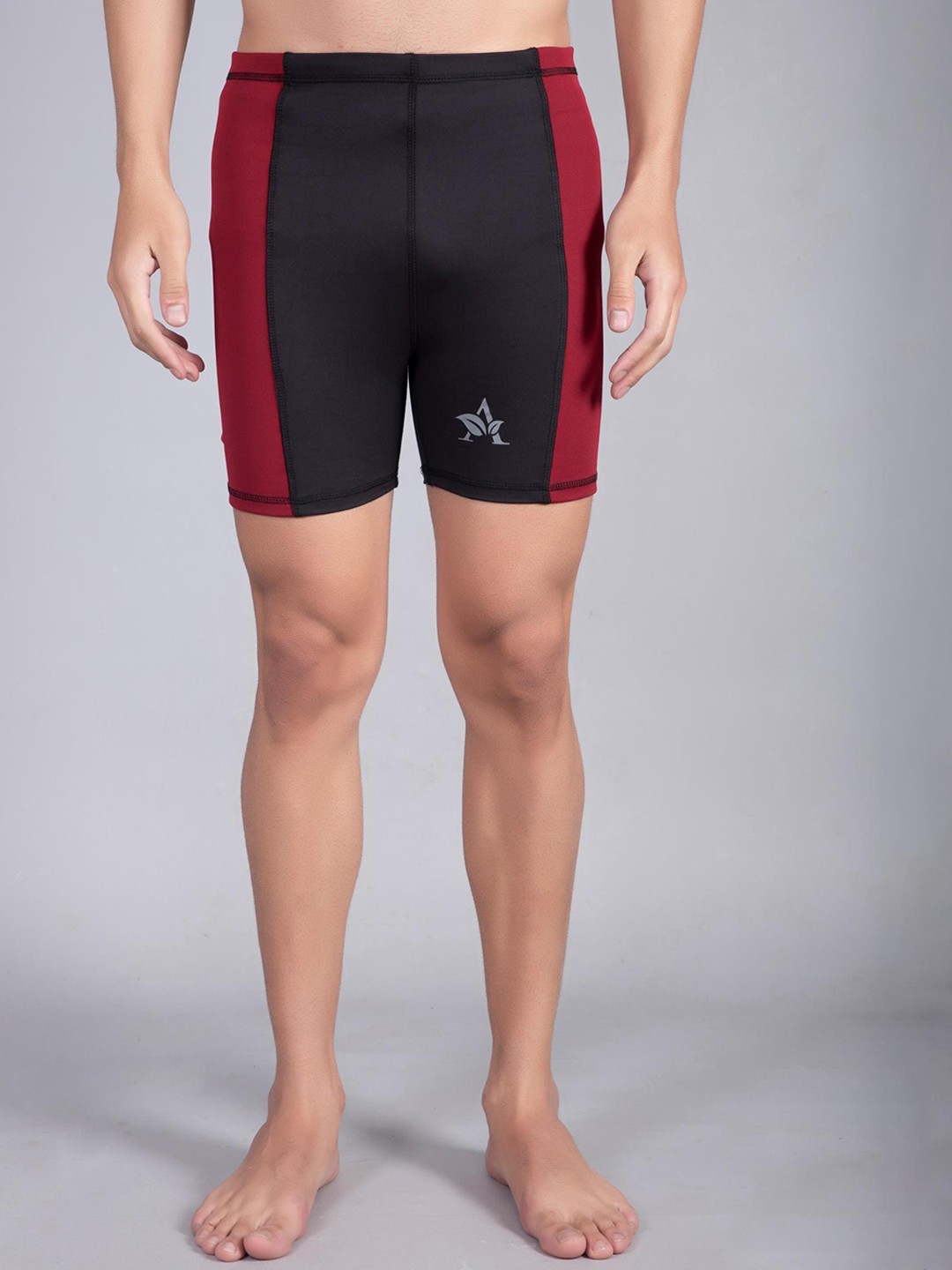 

Apraa & Parma Men Skinny Fit Colourblocked Dri-FIT Sports Shorts, Black