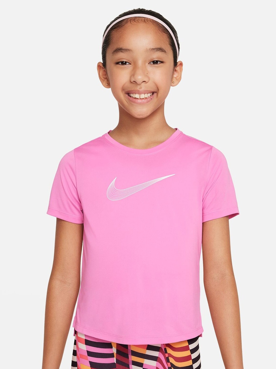 

Nike One Older Girls Dri-FIT Short-Sleeve Training Top, Pink