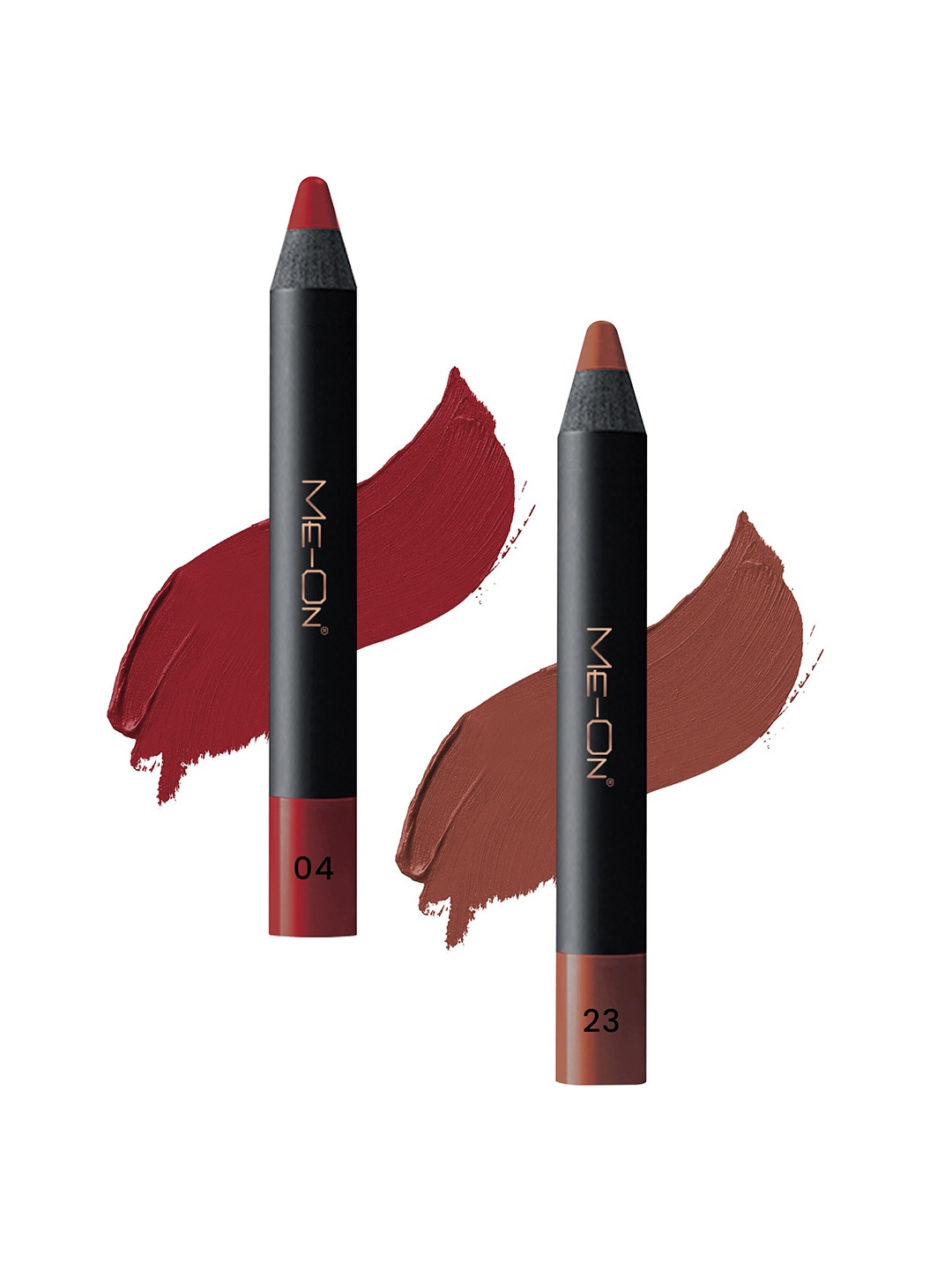 

ME-ON Set of 2 Photoface Long Lasting Matte Finish Lip Crayon - Shade 04 & 23, Maroon