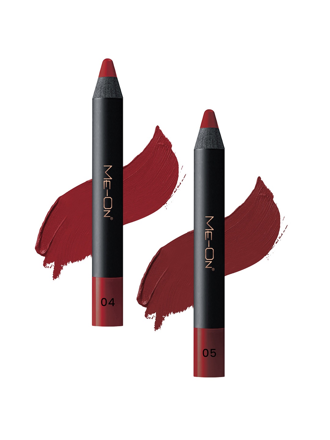 ME-ON 2-Pcs Photoface Long-Lasting Lip Crayon - Shade 04 & 05, Maroon
