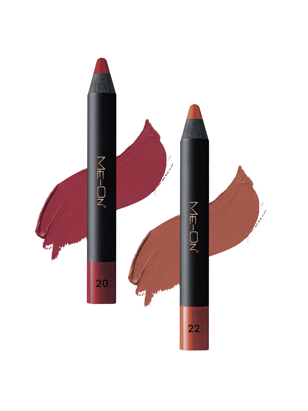 

ME-ON 2-Pcs Photoface Long-Lasting Lip Crayon - Shade 20 & 22, Pink