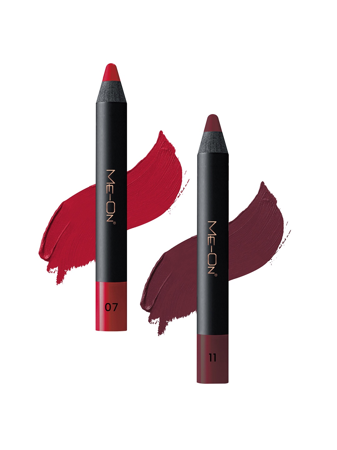 

ME-ON Set of 2 Photoface Long Lasting Matte Finish Lip Crayon - Shade 07 & 11, Red