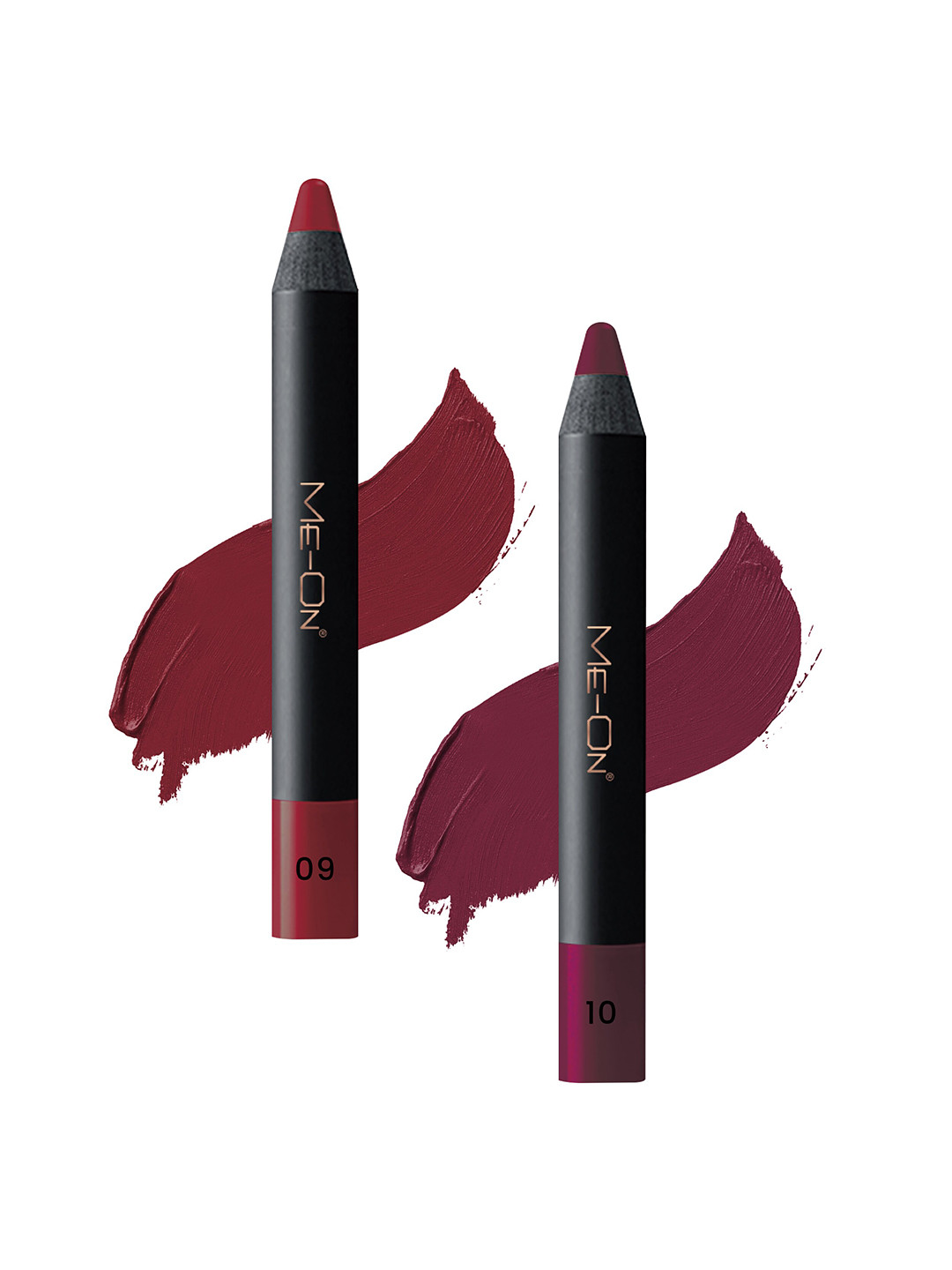 

ME-ON 2-Pcs Photoface Long-Lasting Lip Crayon - Shade 09 & 10, Purple