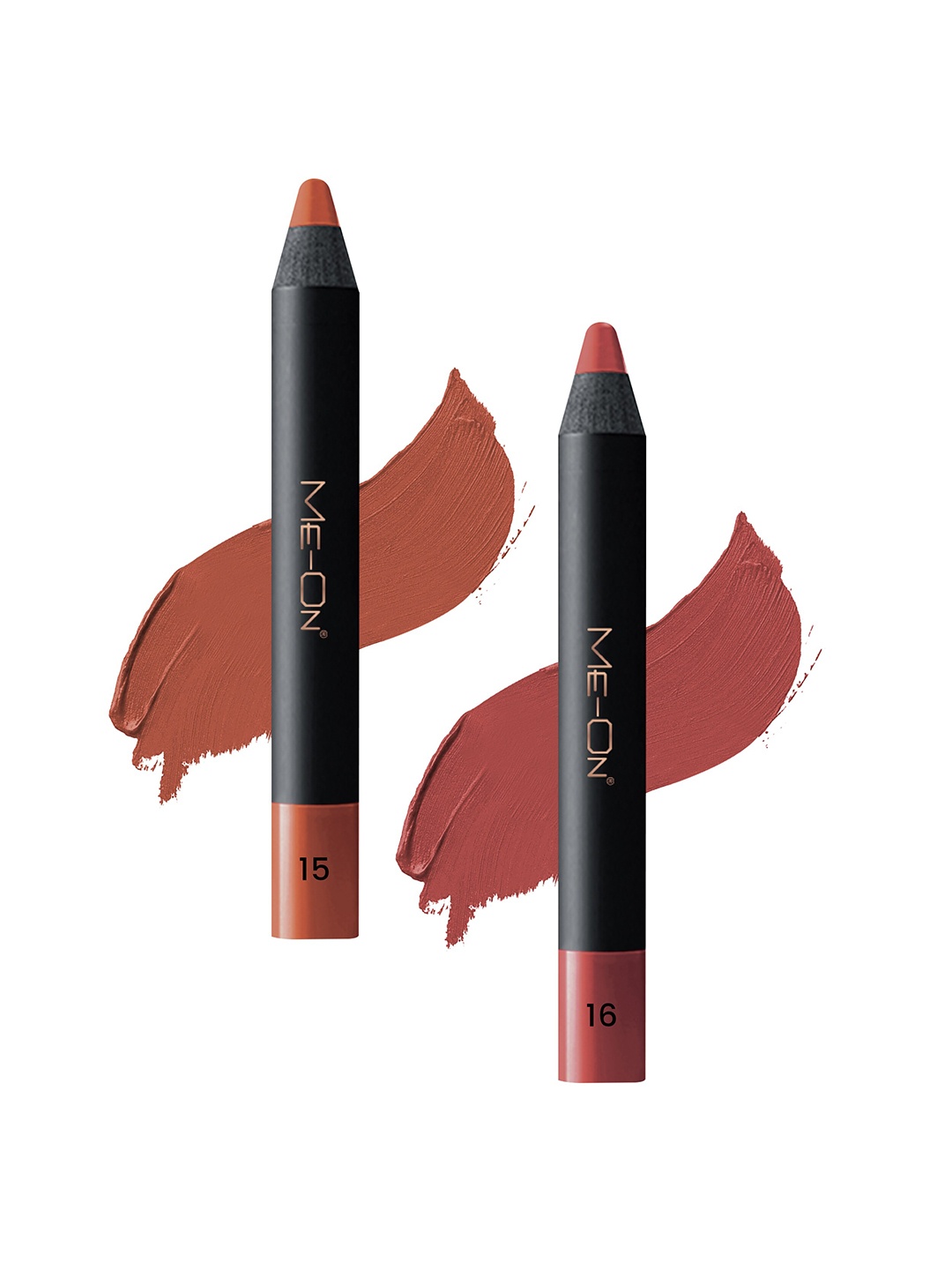 

ME-ON 2-Pcs Photoface Long-Lasting Lip Crayon - Shade 15 & 16, Brown