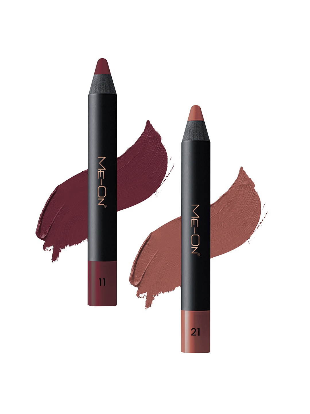 

ME-ON 2-Pcs Photoface Long-Lasting Lip Crayon - Shade 11 & 21, Magenta