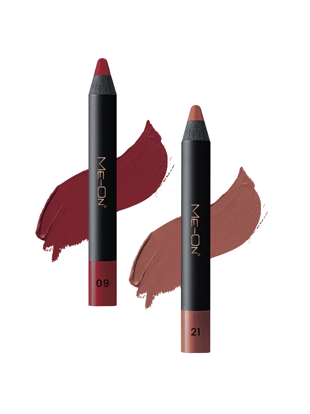 

ME-ON 2-Pcs Photoface Long-Lasting Lip Crayon - Shade 09 & 21, Nude