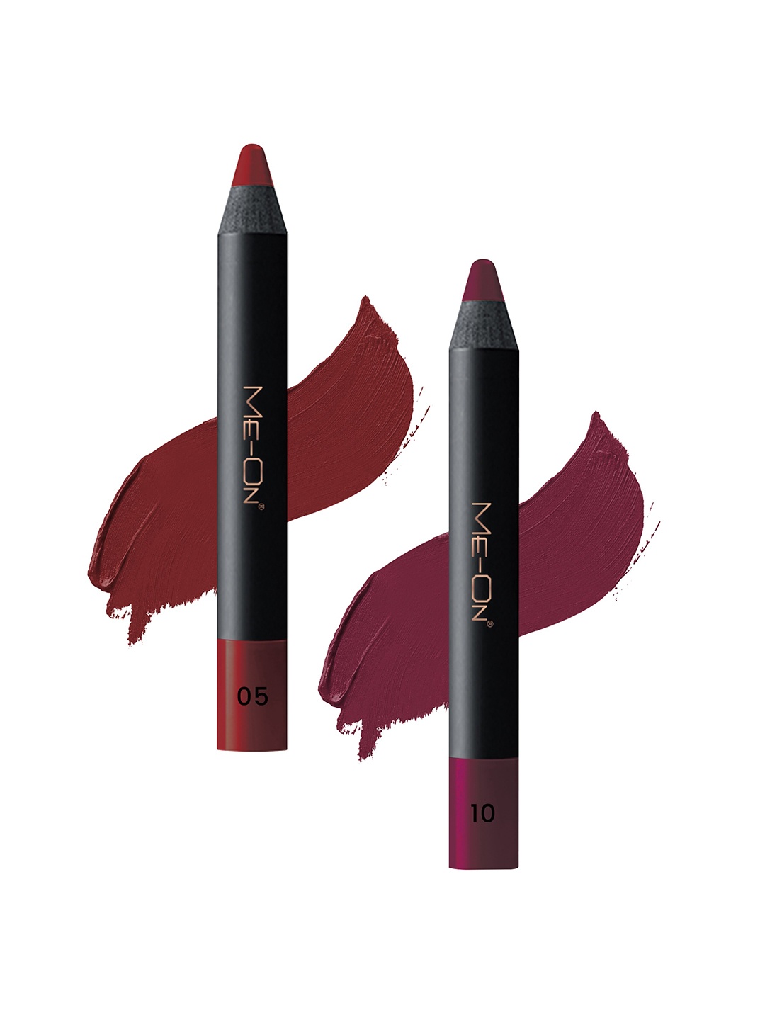 

ME-ON Set of 2 Photoface Long Lasting Matte Finish Lip Crayon - Shade 05 & 10, Burgundy