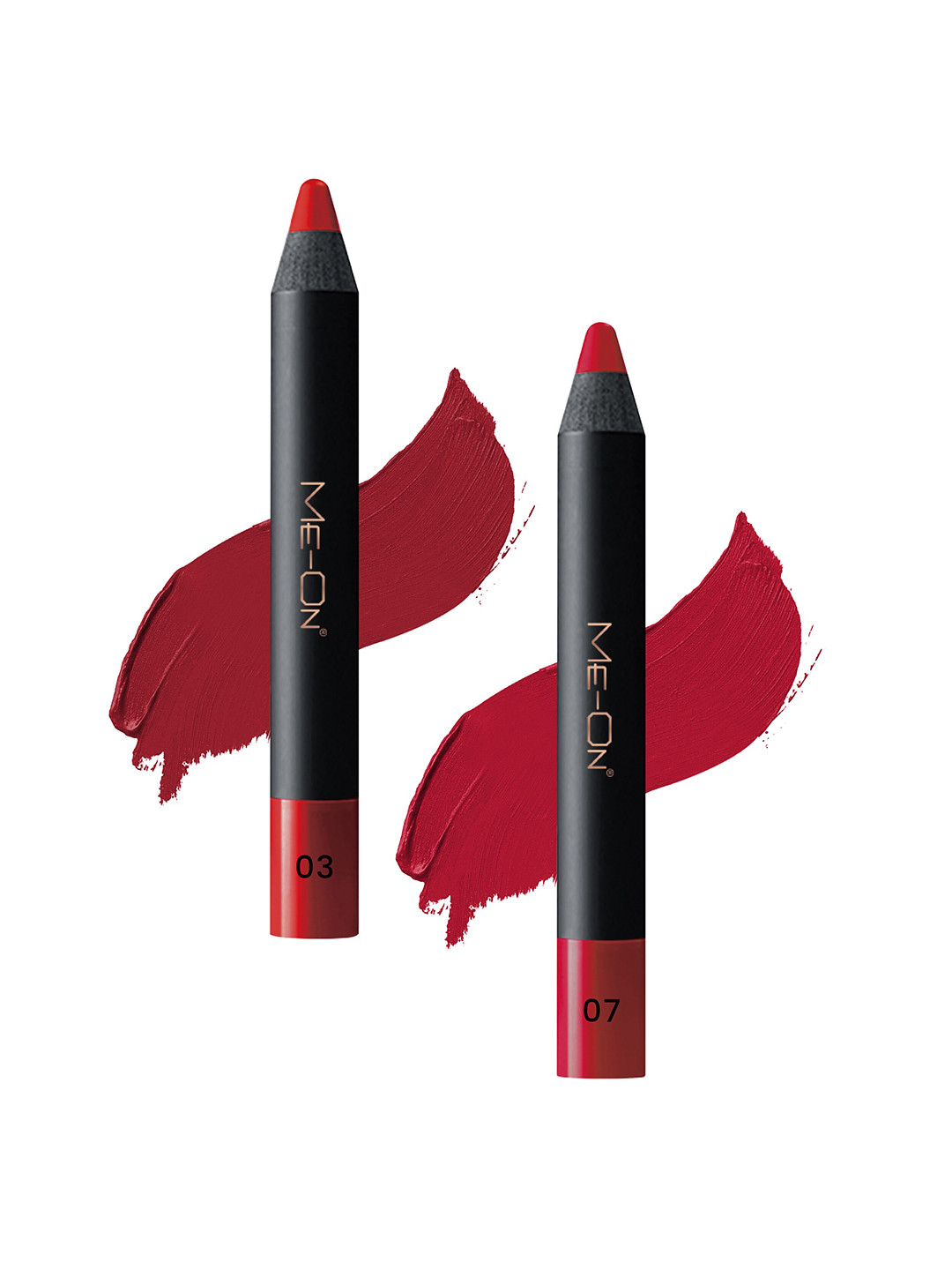 

ME-ON 2-Pcs Photoface Long-Lasting Lip Crayon - Shade 03 & 07, Red