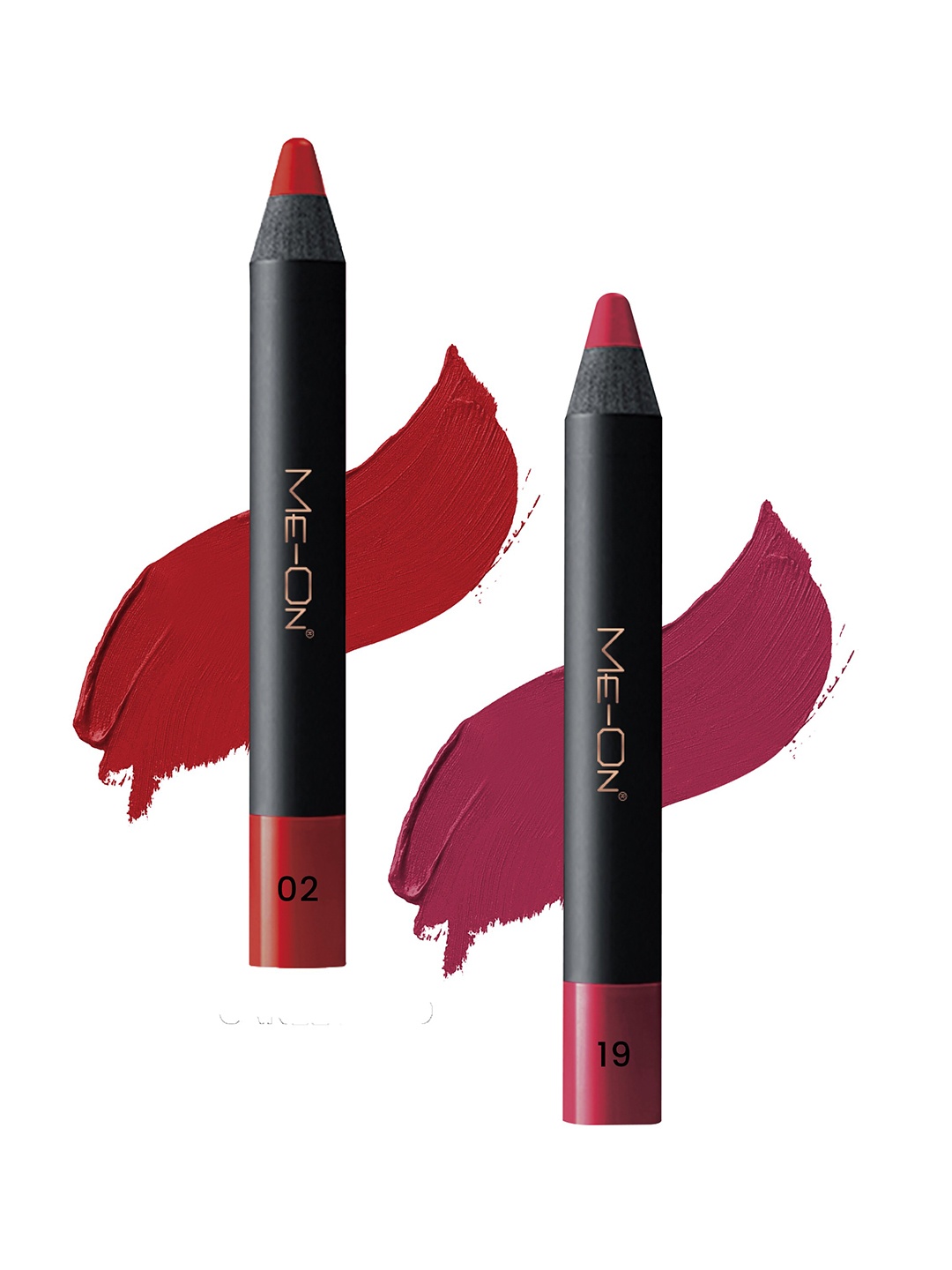 

ME-ON Set Of 2 Photoface Long Lasting Lip Crayon - 3.6g Each - Shade 02-19, Pink