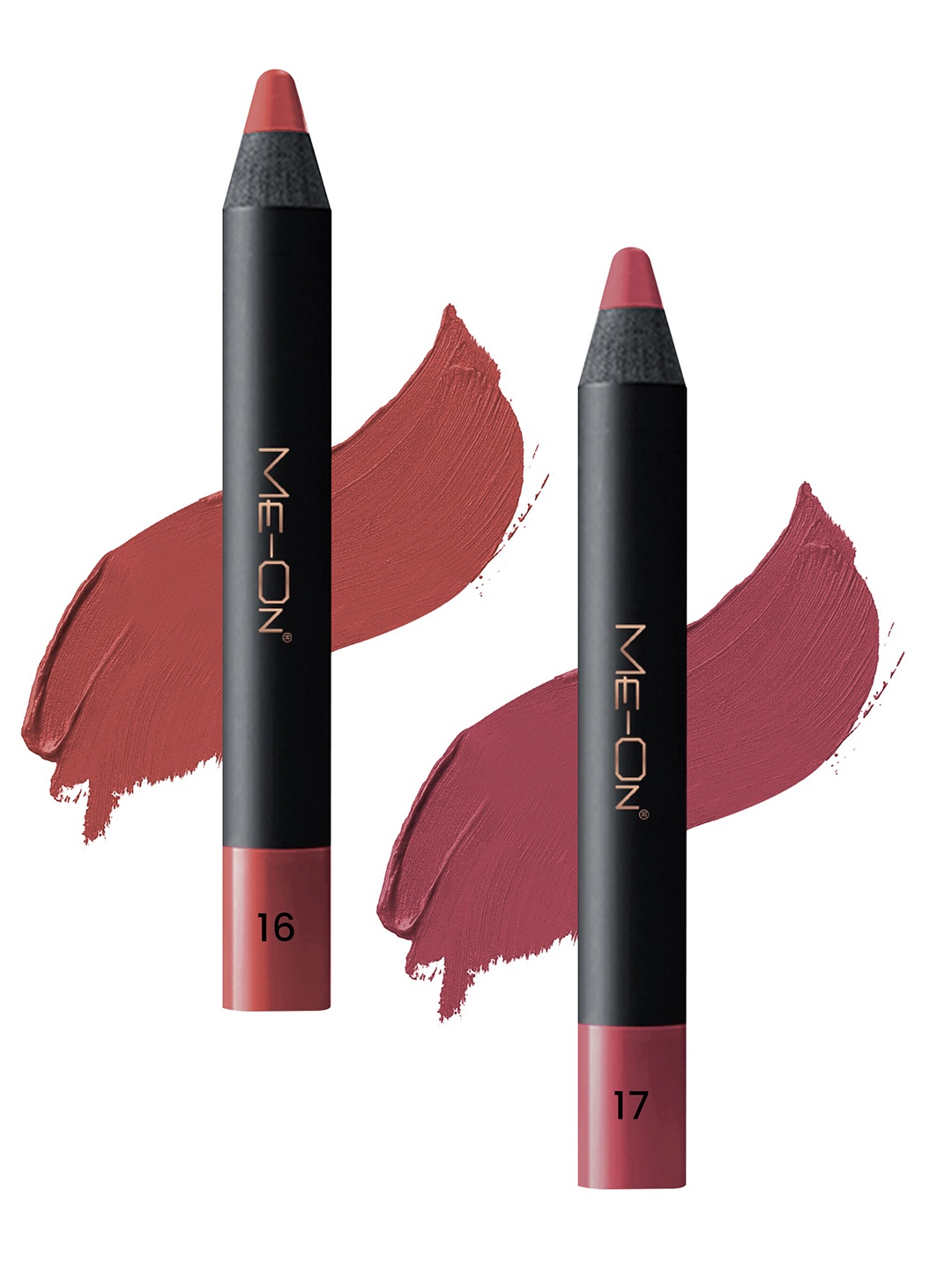 

ME-ON Set of 2 Photoface Long Lasting Matte Finish Lip Crayon - Shade 16 & 17, Mauve