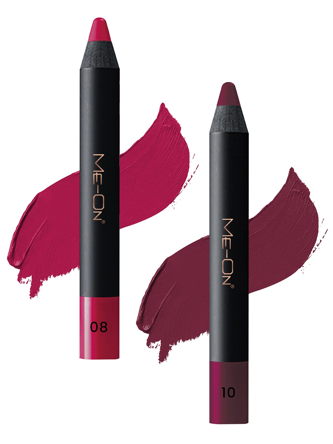 

ME-ON Set of 2 Photoface Long Lasting Matte Finish Lip Crayon - Shade 08 & 10, Pink