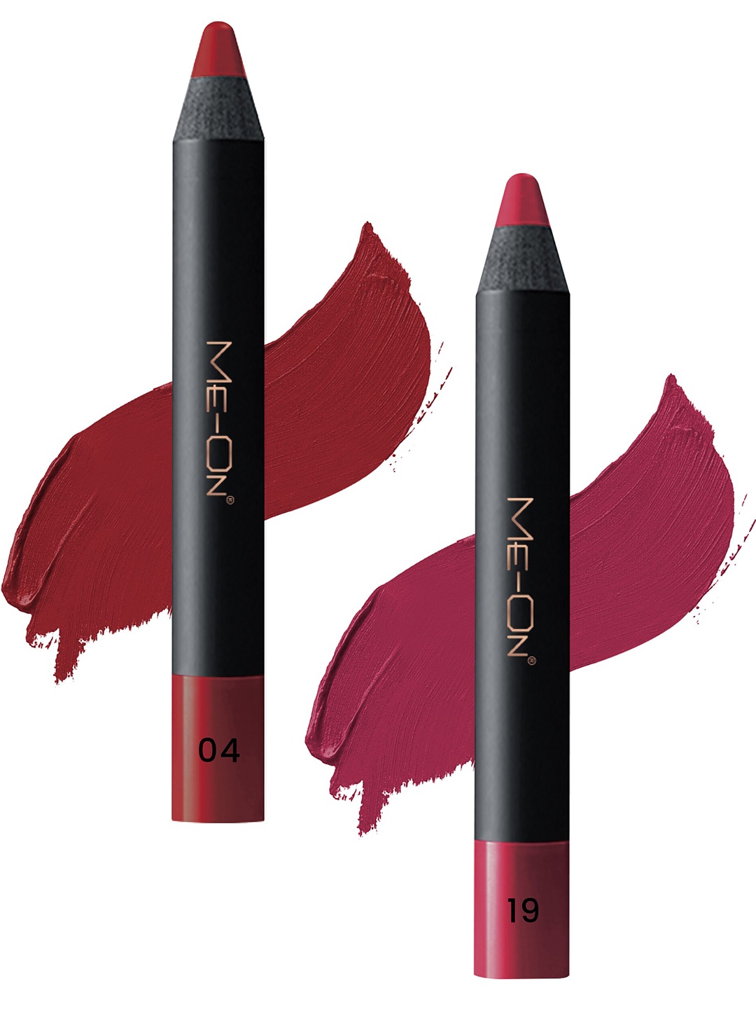 

ME-ON Set Of 2 Photoface Long Lasting Lip Crayon - 3.6g Each - Shade 04-19, Brown