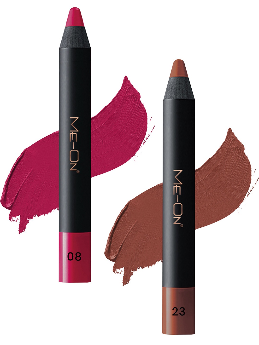 

ME-ON 2-Pcs Photoface Long-Lasting Lip Crayon - Shade 08 & 23, Pink