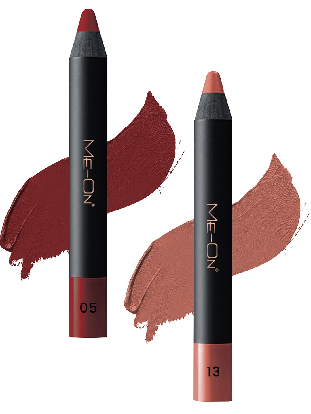 

ME-ON Photoface Set Of 2 Non Transfer Lip Crayon Lipstick 3.6g Each - Shades 13 & 05, Nude