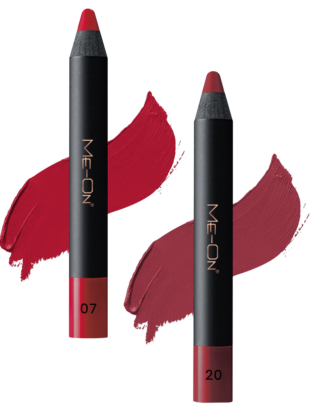 

ME-ON 2-Pcs Photoface Long-Lasting Lip Crayon - Shade 07 & 20, Red
