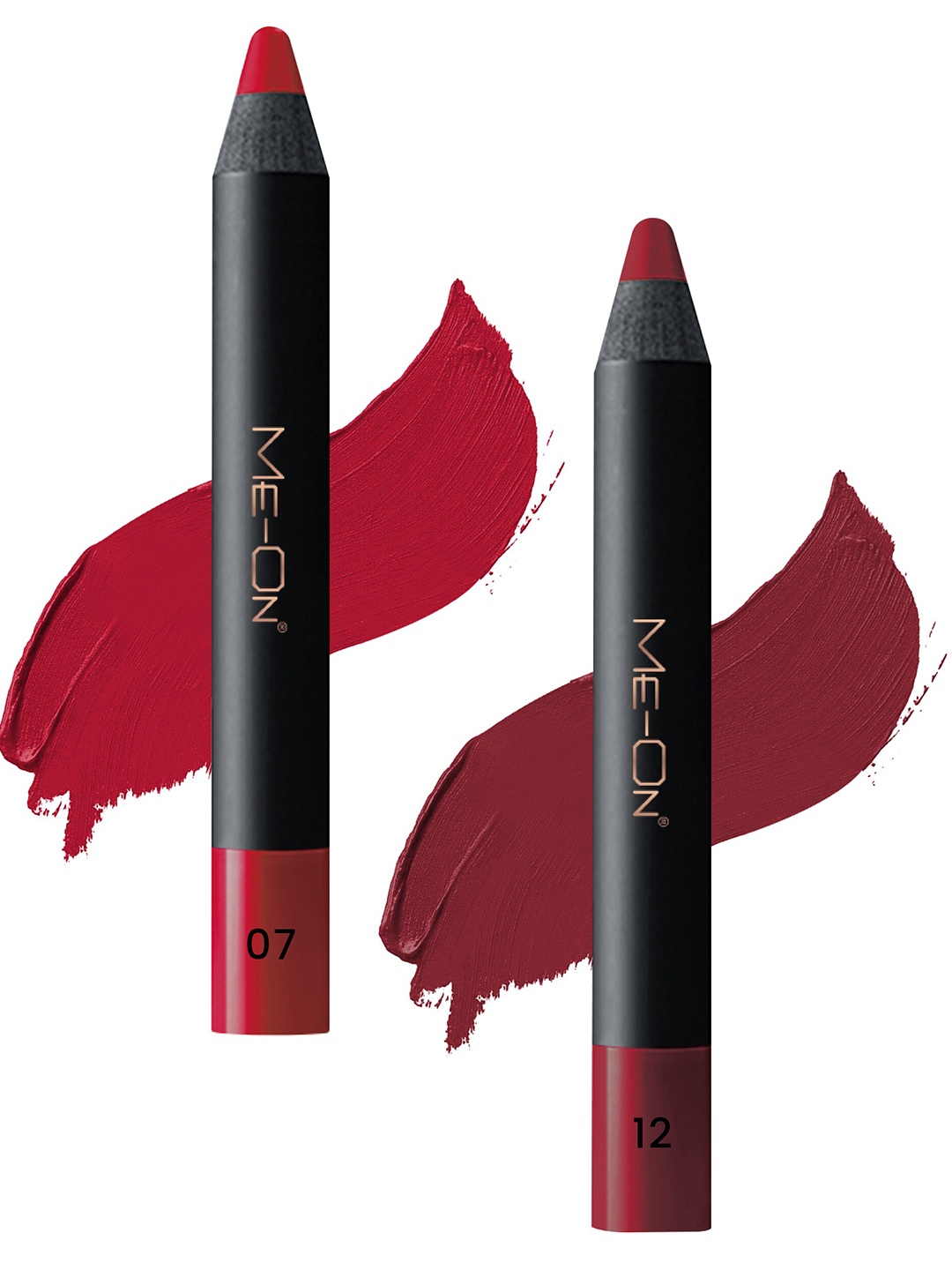 

ME-ON Photoface Set Of 2 Non Transfer Lip Crayon Lipstick 3.6g Each - Shades 07 & 12, Red