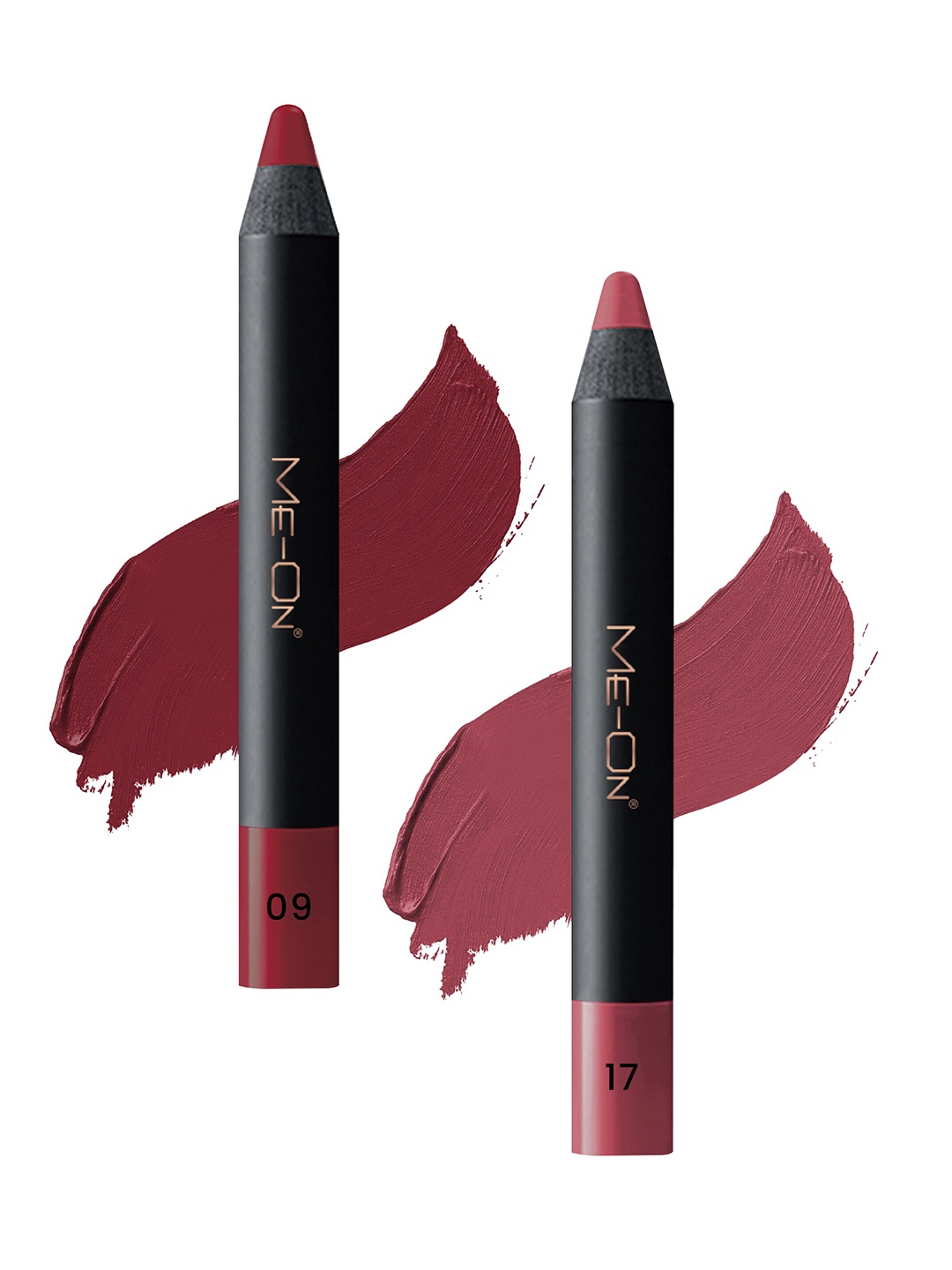 

ME-ON 2-Pcs Photoface Long-Lasting Lip Crayon - Shade 09 & 17, Burgundy