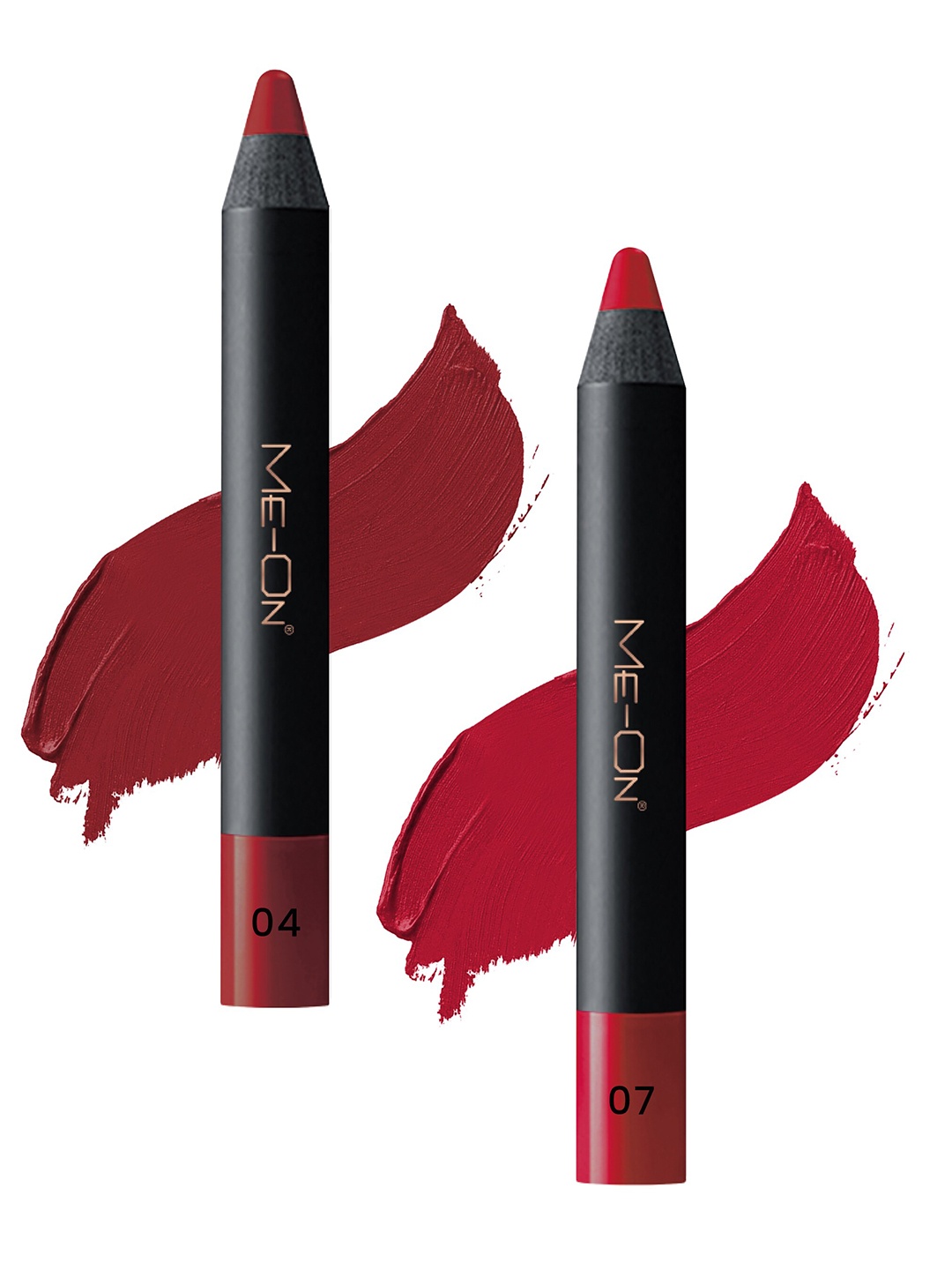 

ME-ON Set of 2 Photoface Long Lasting Matte Finish Lip Crayon - Shade 04 & 07, Maroon