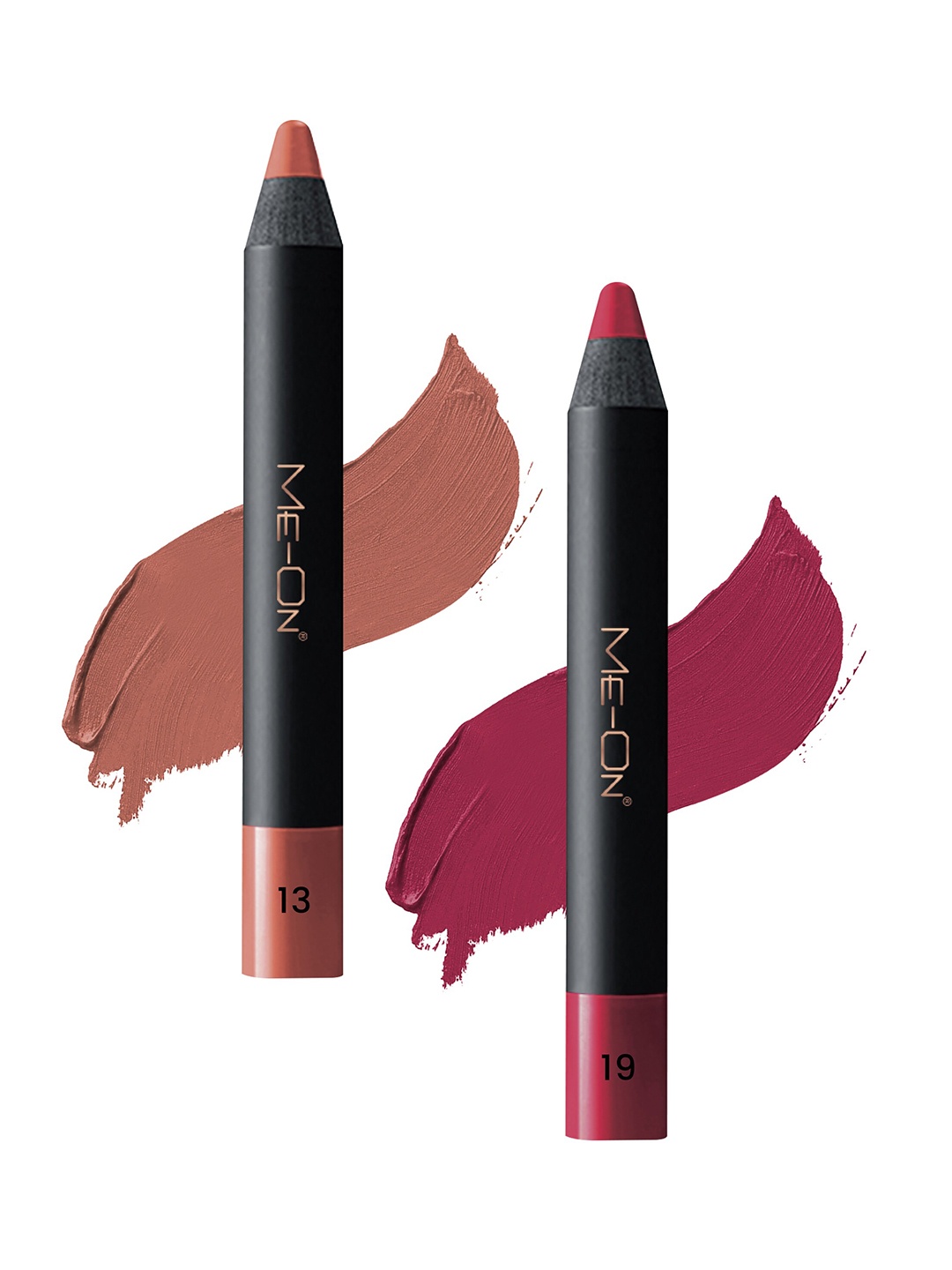 

ME-ON 2-Pcs Photoface Long-Lasting Lip Crayon - Shade 13 & 19, Nude