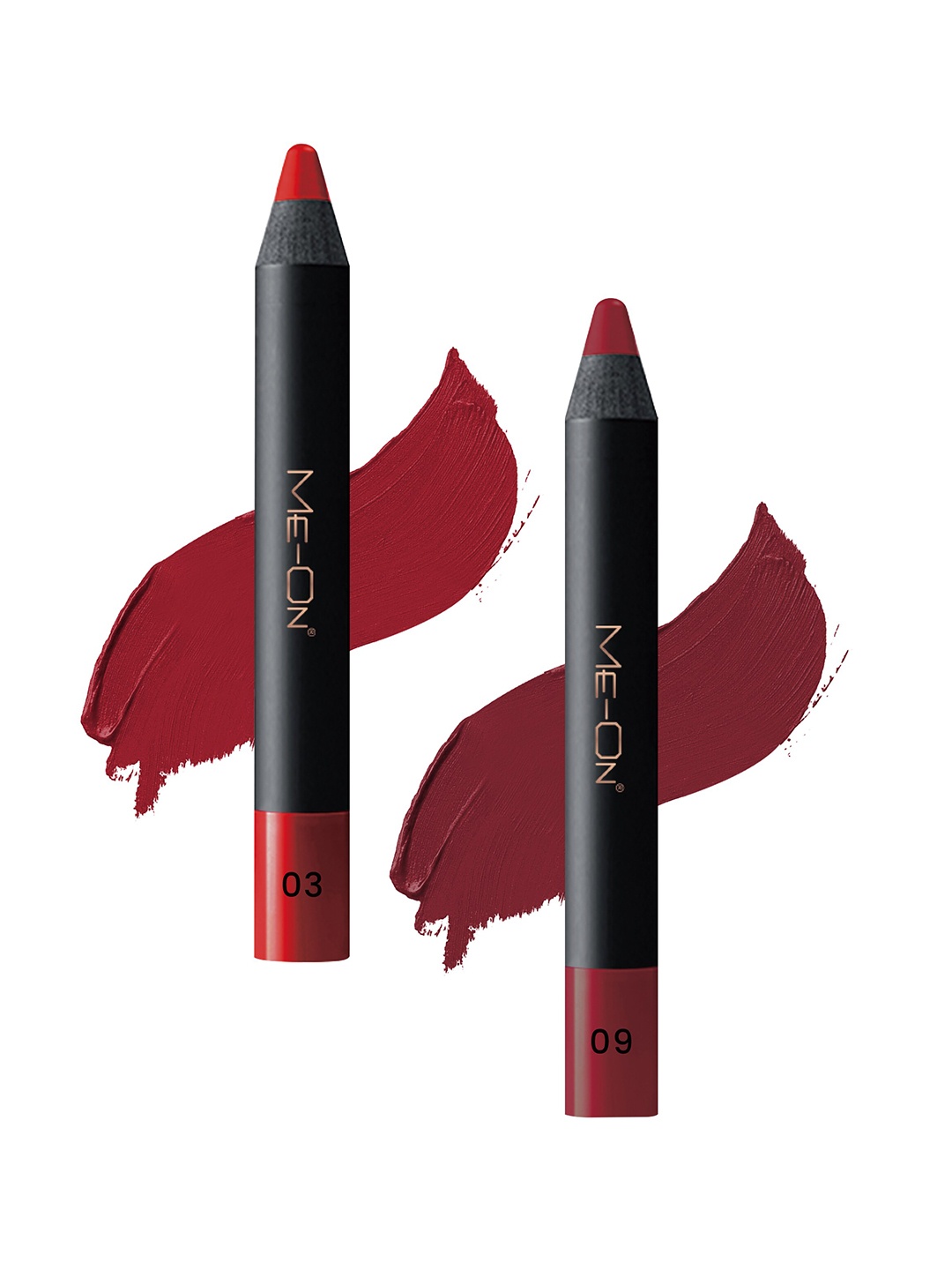ME-ON 2-Pcs Photoface Long-Lasting Lip Crayon - Shade 03 & 09, Maroon