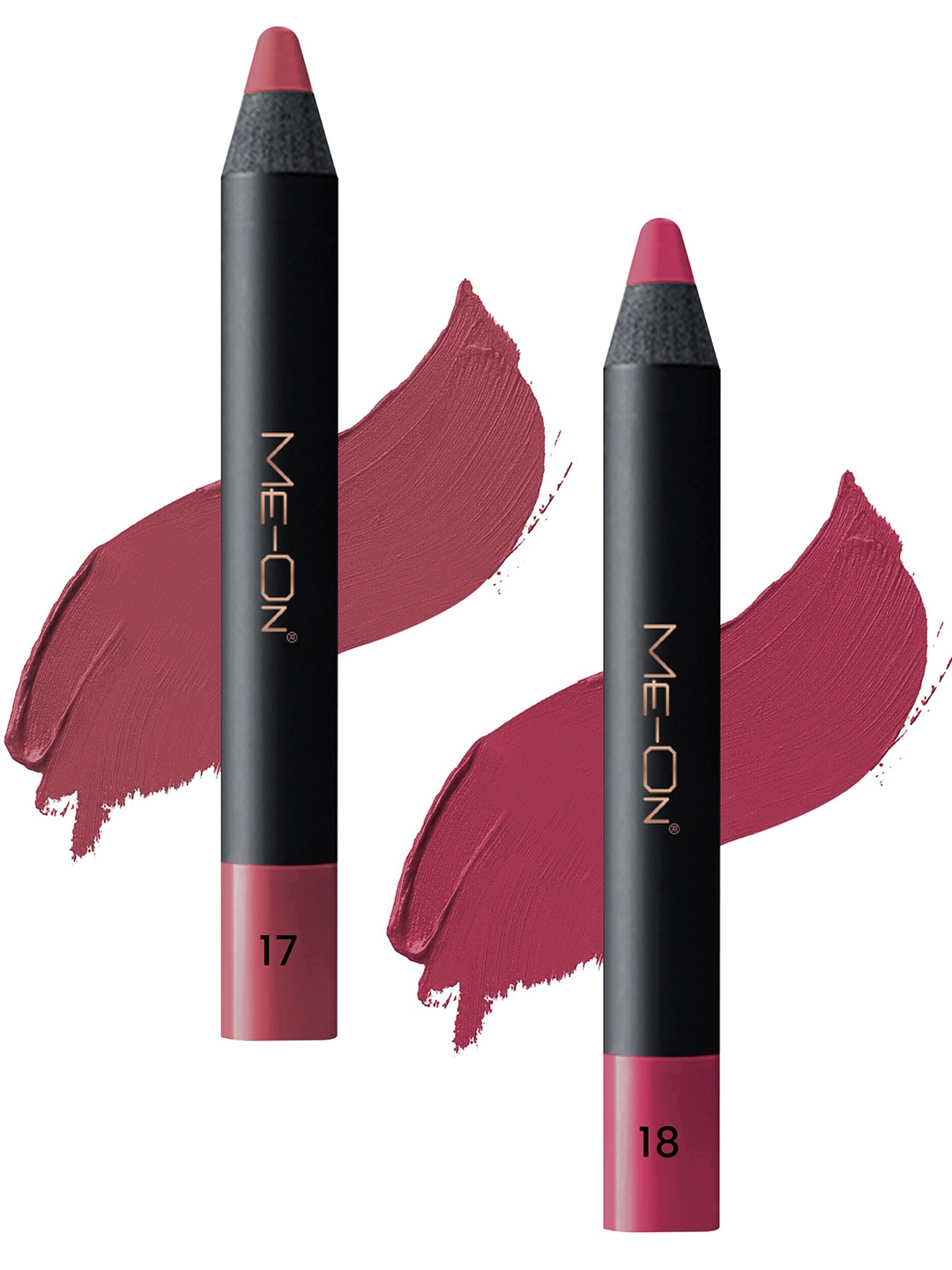 

ME-ON 2-Pcs Photoface Long-Lasting Lip Crayon - Shade 17 & 18, Pink