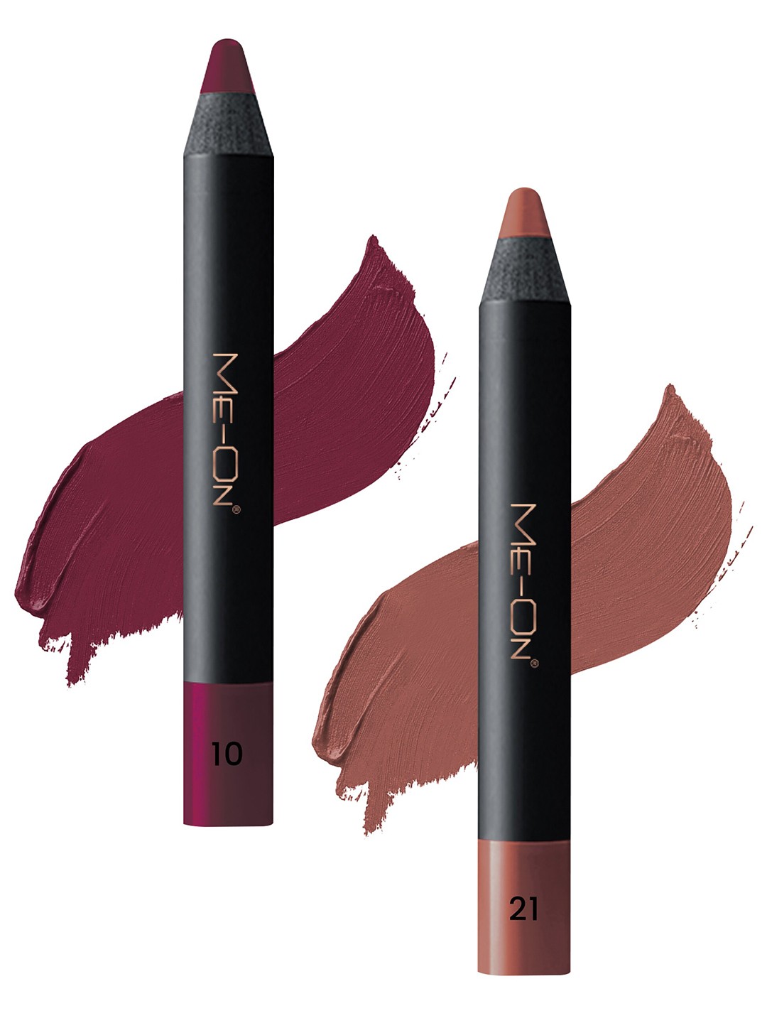 

ME-ON 2-Pcs Photoface Long-Lasting Lip Crayon - Shade 10 & 21, Nude