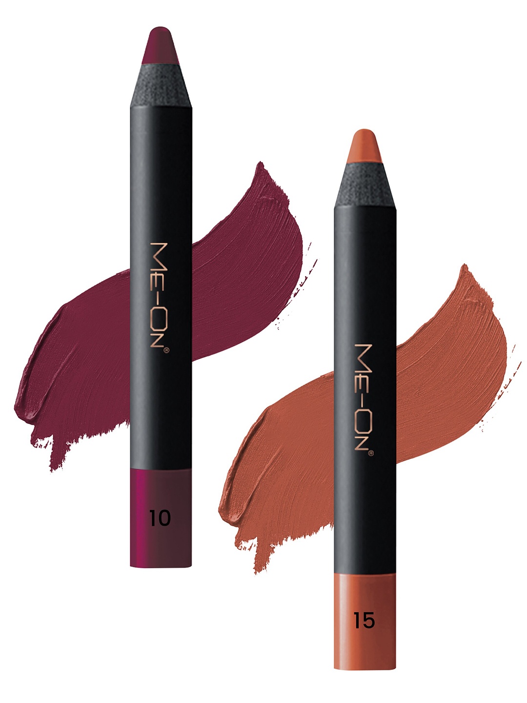 

ME-ON Set of 2 Photoface Long Lasting Matte Finish Lip Crayon - Shade 10 & 15, Burgundy