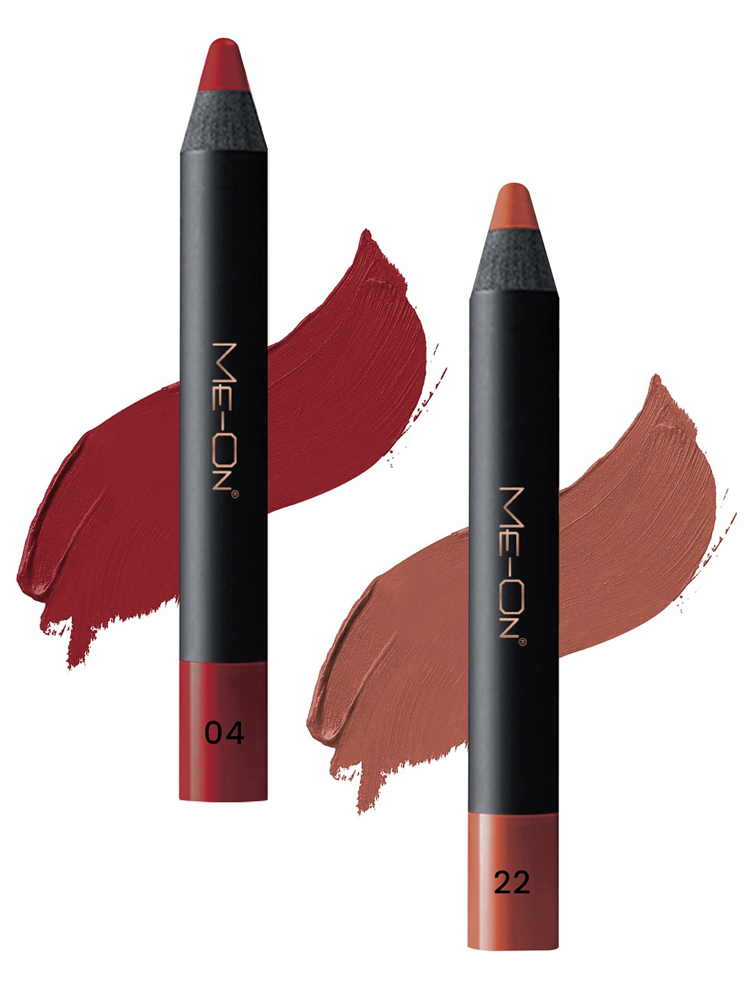 

ME-ON Set of 2 Photoface Long Lasting Matte Finish Lip Crayon - Shade 22 & 04, Nude