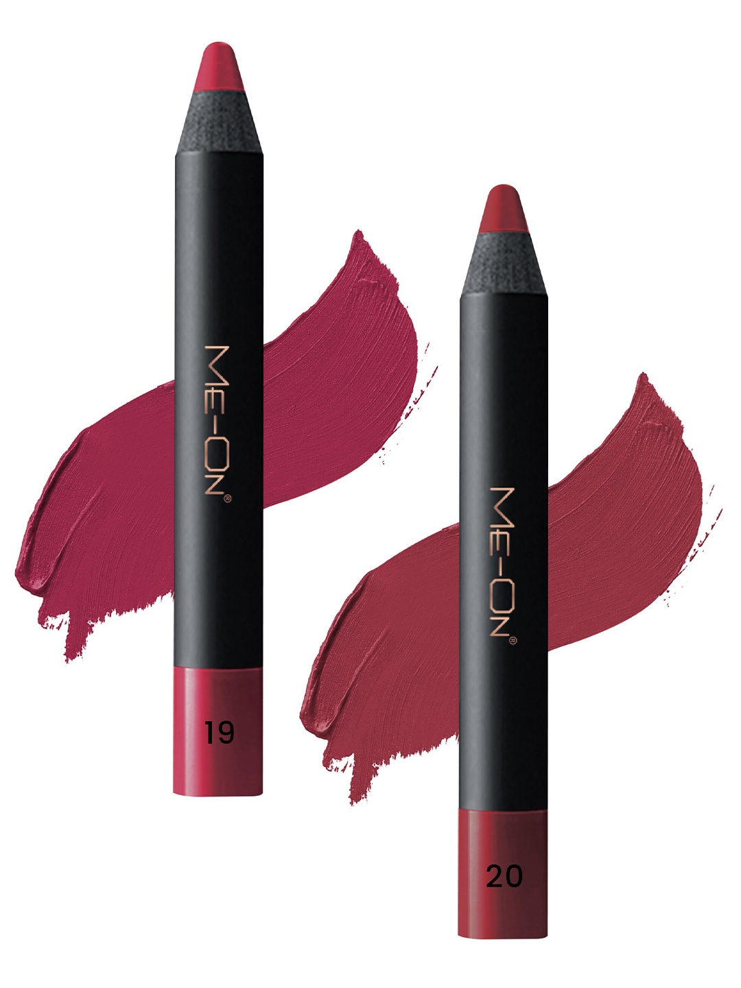 

ME-ON 2-Pcs Photoface Long-Lasting Lip Crayon - Shade 19 & 20, Purple
