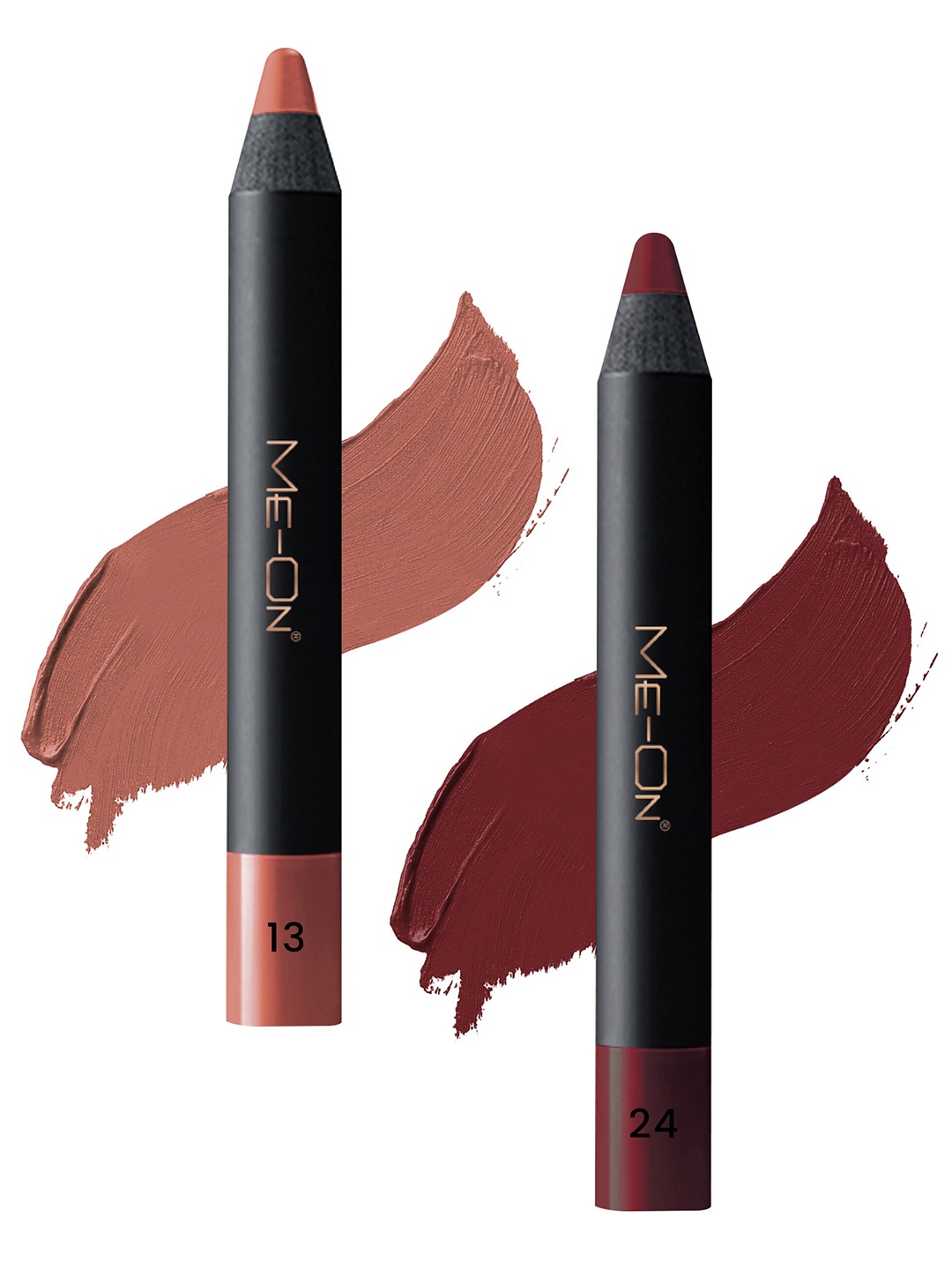

ME-ON Set of 2 Photoface Long Lasting Matte Finish Lip Crayon - Shade 13 & 24, Nude