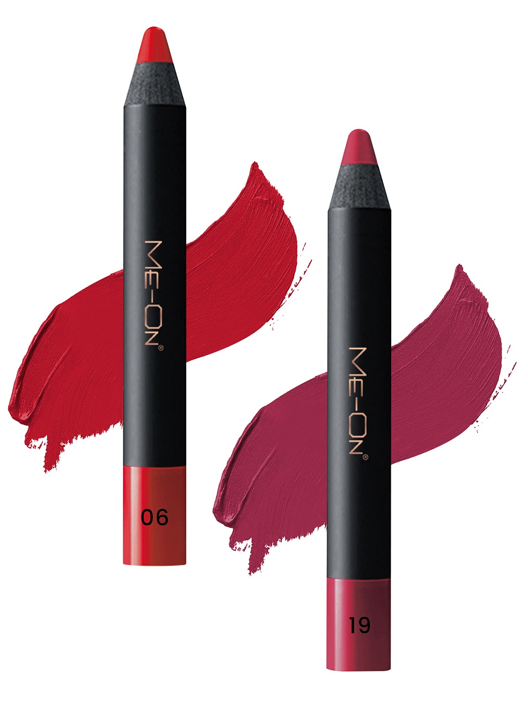 

ME-ON 2-Pcs Photoface Long-Lasting Lip Crayon - Shade 06 & 19, Purple