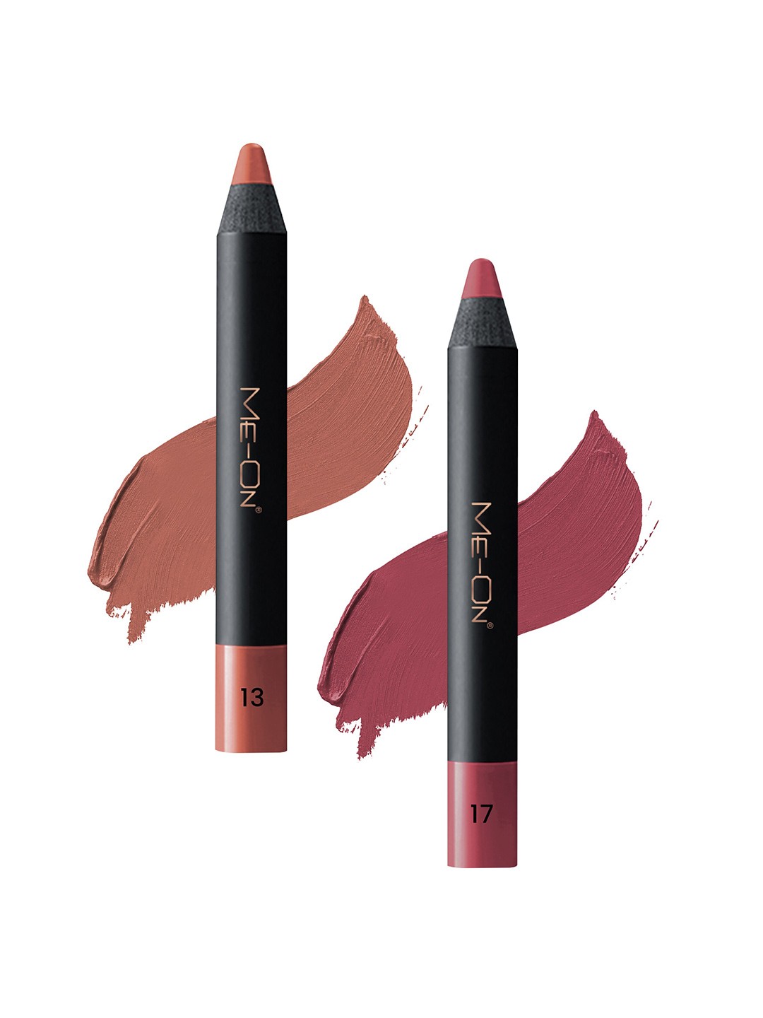 

ME-ON 2-Pcs Photoface Long-Lasting Lip Crayon - Shade 13 & 17, Nude