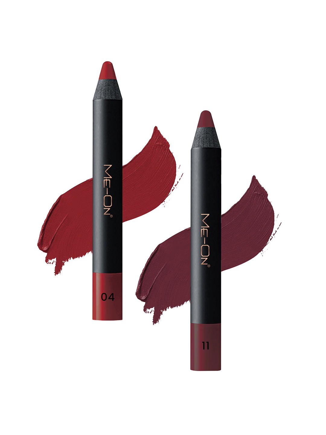

ME-ON 2-Pcs Photoface Long-Lasting Lip Crayon - Shade 04 & 11, Purple