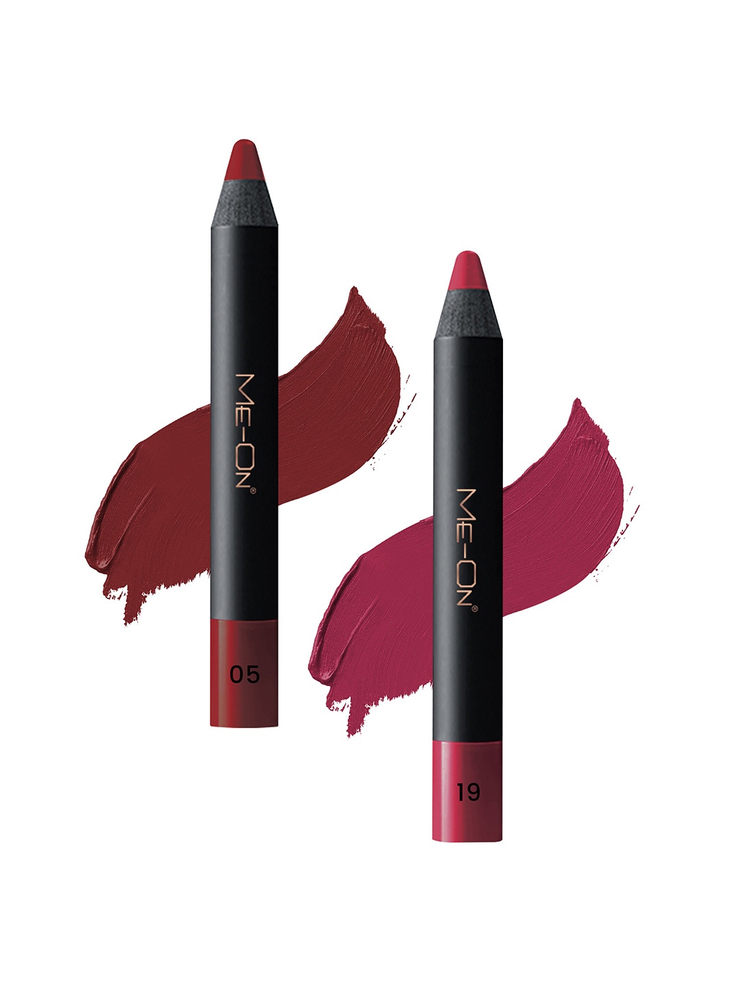 

ME-ON Set of 2 Photoface Long Lasting Matte Finish Lip Crayon - Shade 05 & 19, Pink