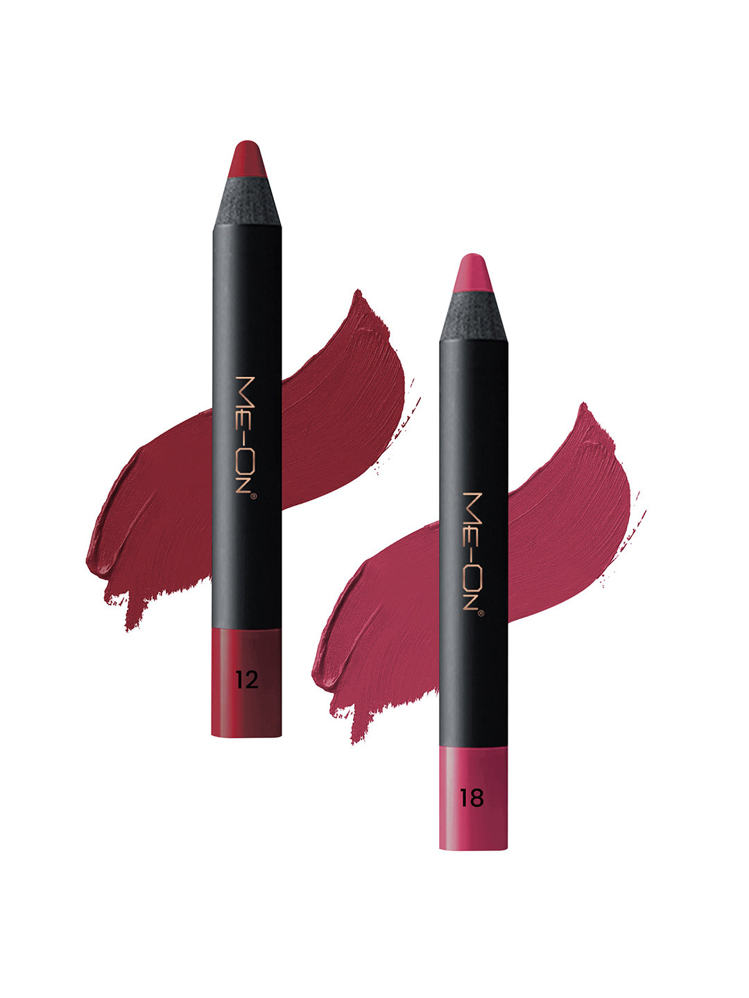

ME-ON Set of 2 Photoface Long Lasting Lip Crayon - 3.6g Each - Shade 12-18, Maroon