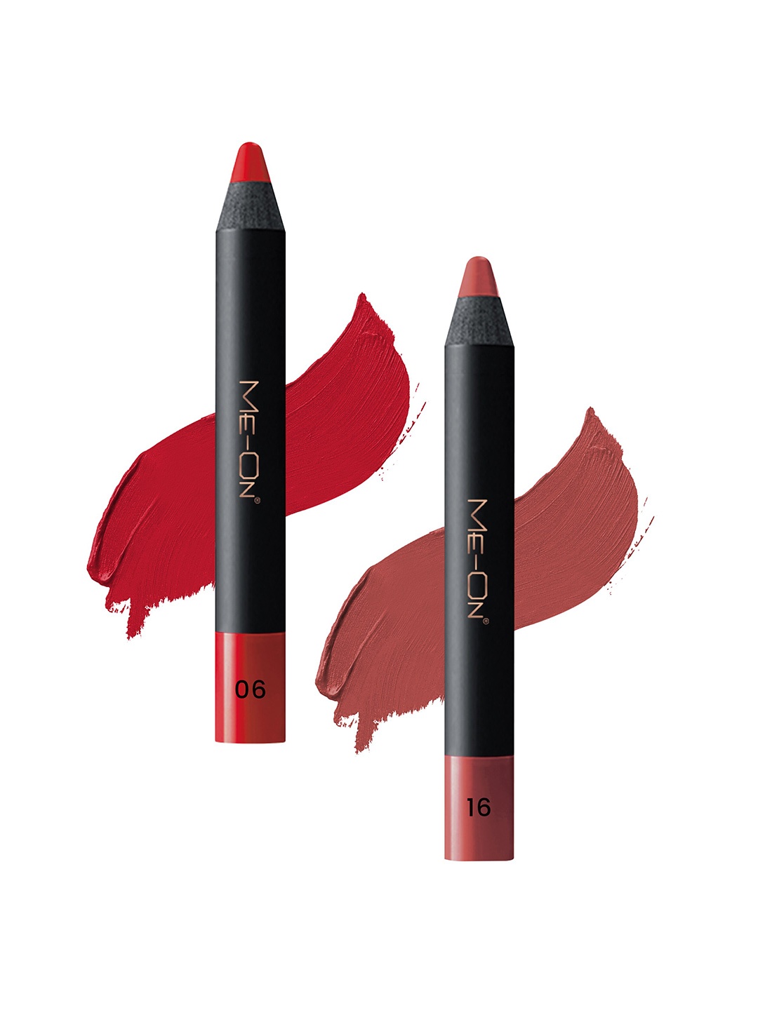 ME-ON 2-Pcs Photoface Long-Lasting Lip Crayon - Shade 06 & 16, Pink