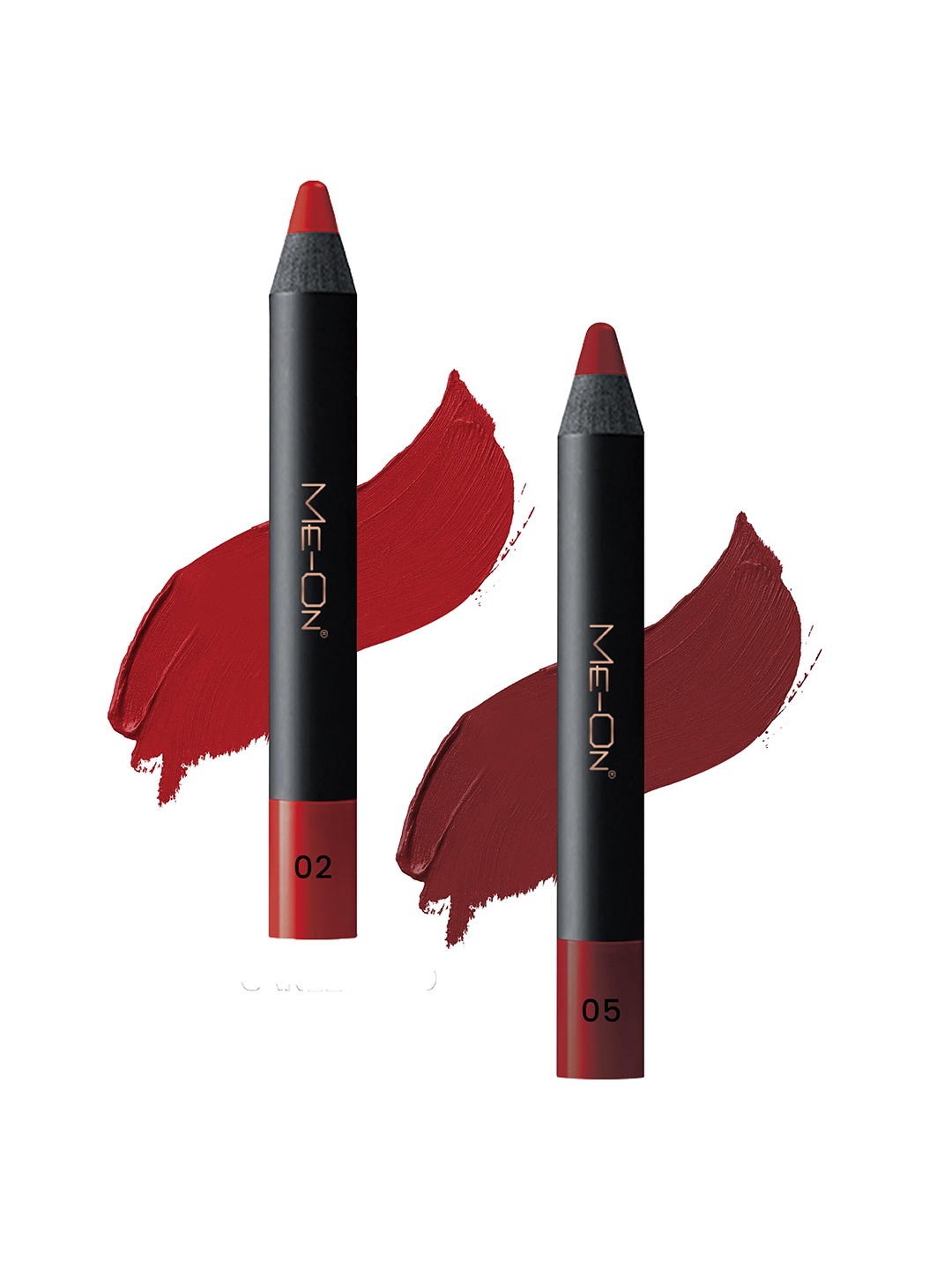 

ME-ON Set of 2 Photoface Long Lasting Lip Crayon - 3.6g Each - Shade 02-05, Red