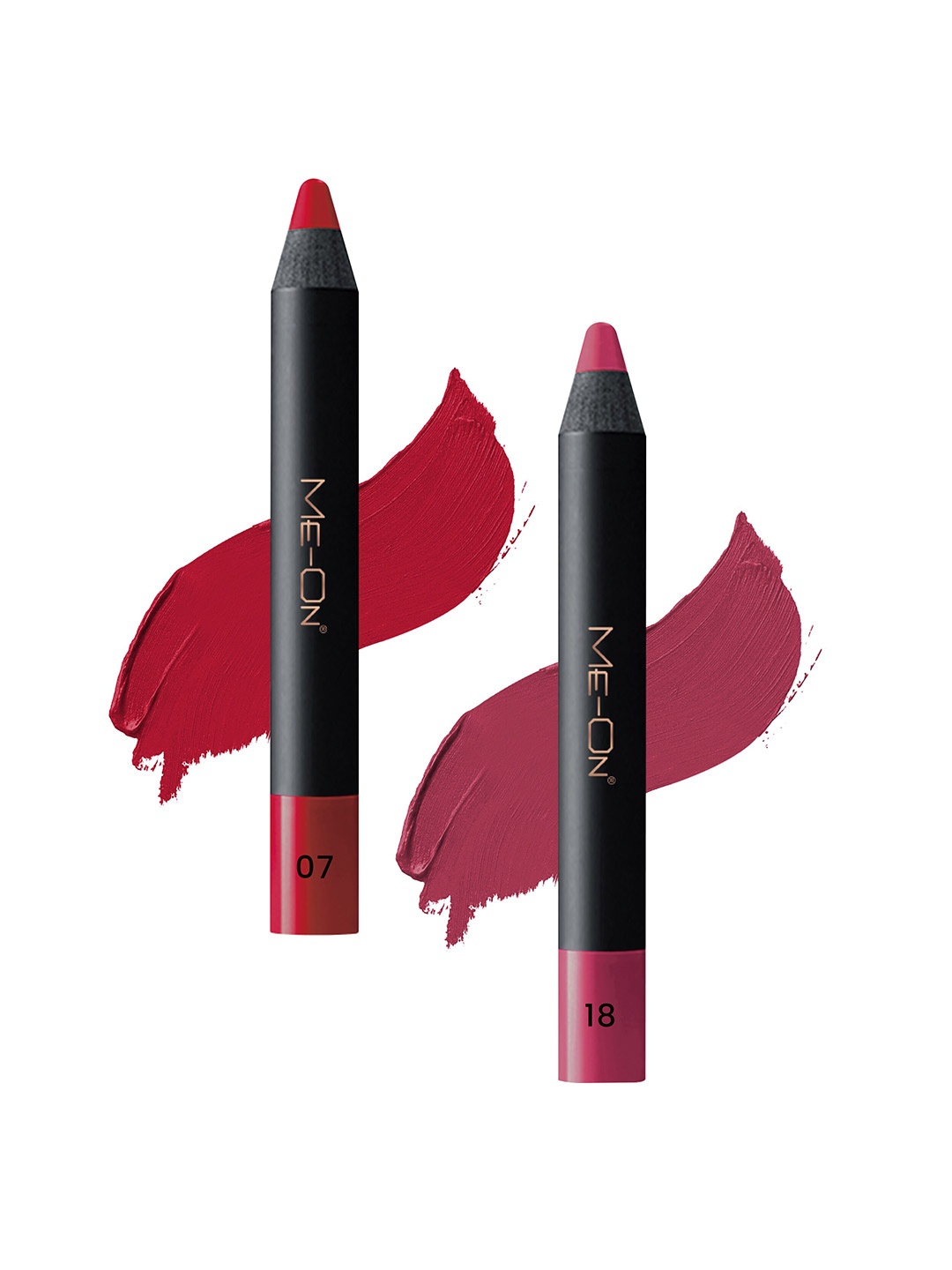 

ME-ON 2-Pcs Photoface Long-Lasting Lip Crayon - Shade 07 & 18, Pink