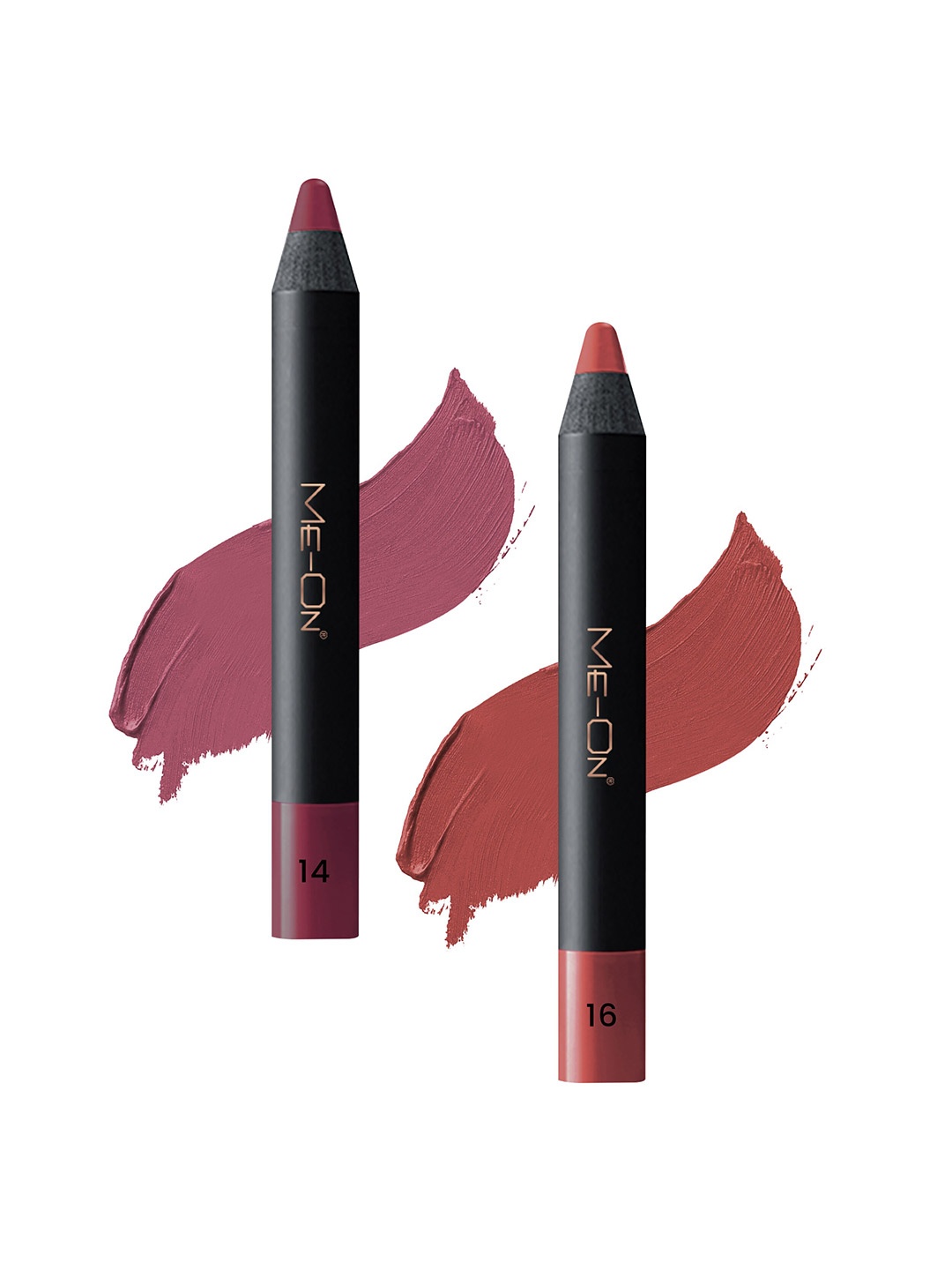 

ME-ON Photoface 2-Pcs Long Lasting Lip Crayon - 3.6g Each - Shade 14-16, Multi