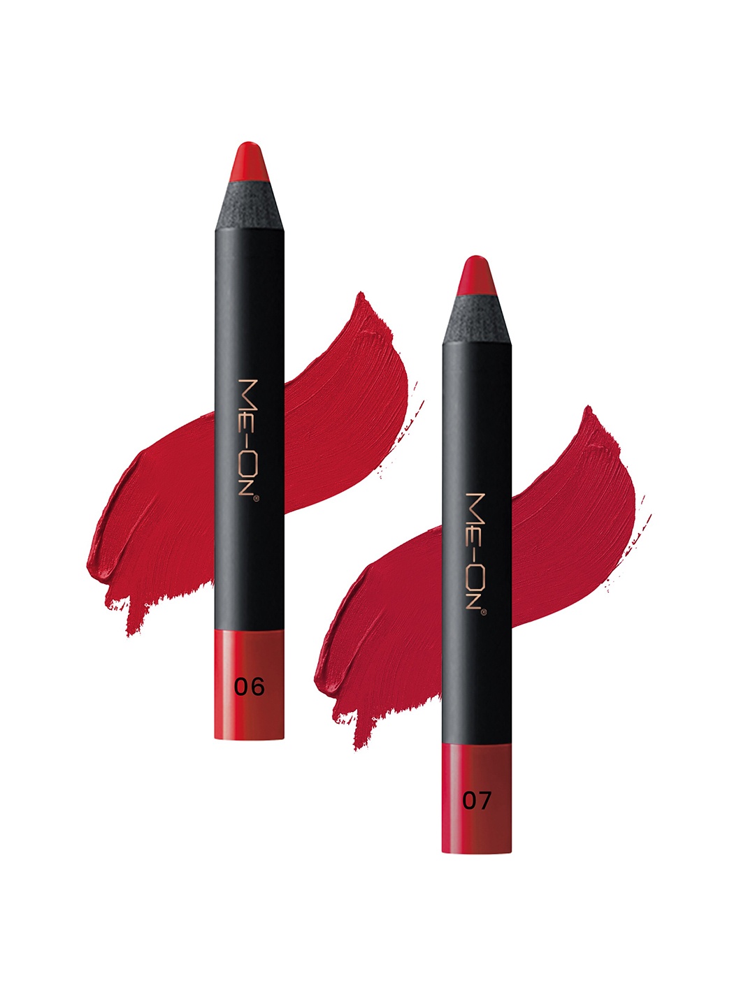 

ME-ON Set of 2 Photoface Long Lasting Lip Crayon - 3.6g Each - Shade 06-07, Red