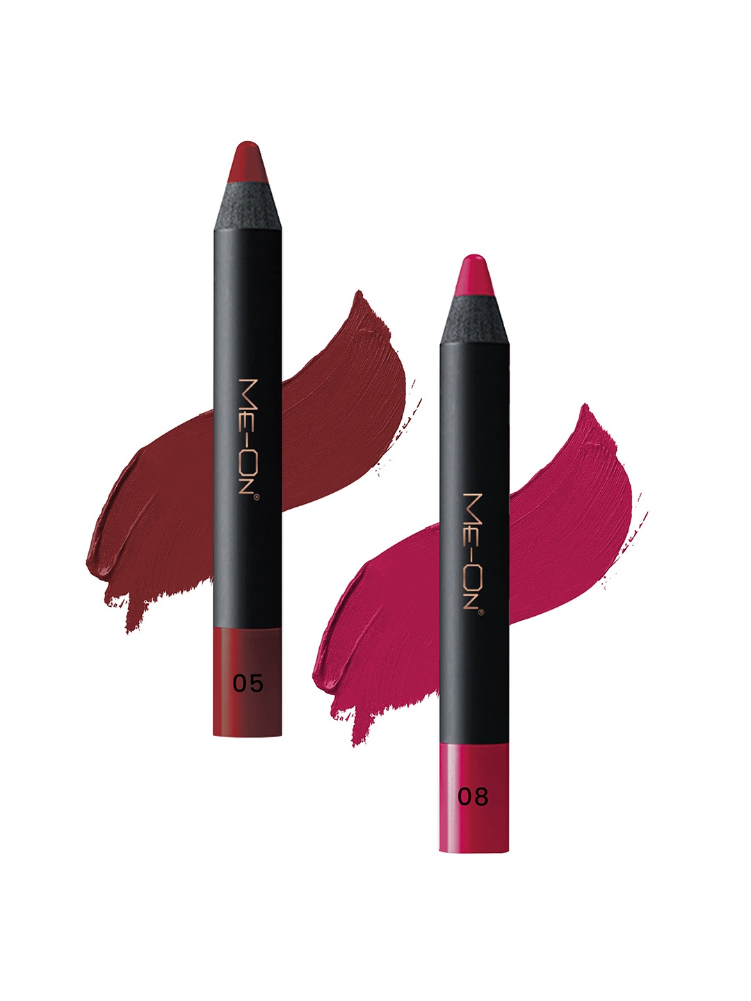 

ME-ON 2-Pcs Photoface Long-Lasting Lip Crayon - Shade 05 & 08, Pink