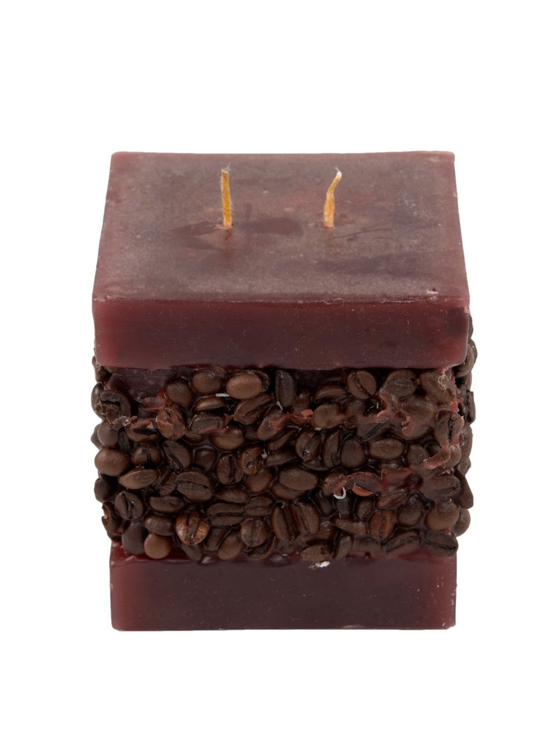 

Sitara Crafts Brown Textured Pillar Candle