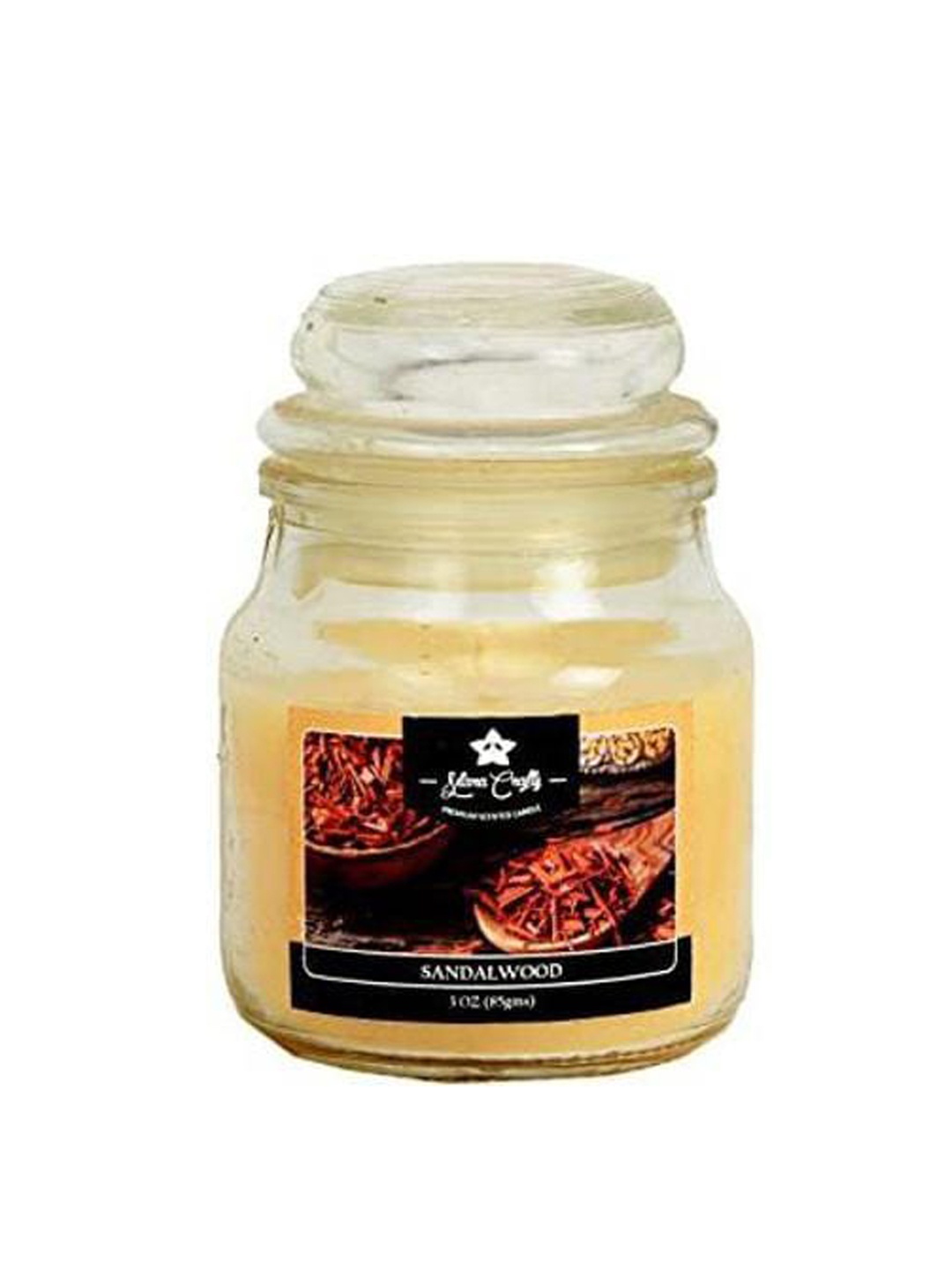 

Sitara Crafts Orange & Transparent Scented Jar Candle