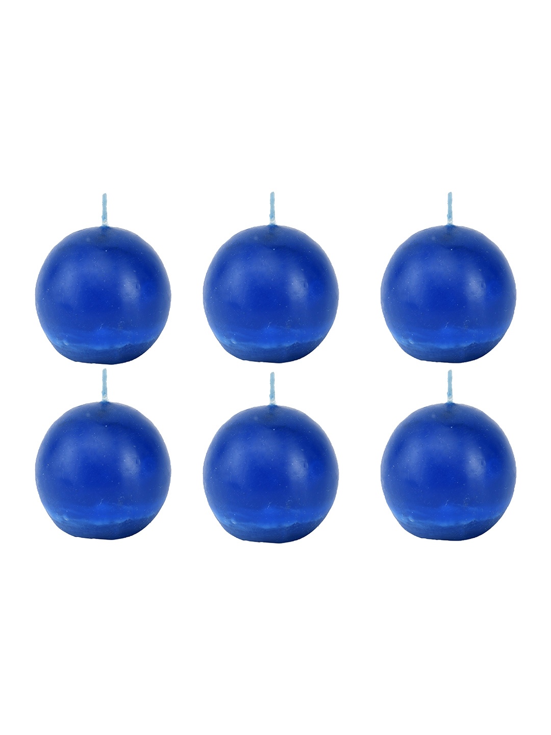 

Sitara Crafts Blue 6 Pieces Sphere Ball Tea Light Candles