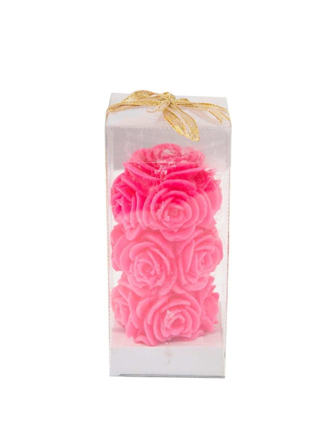 

Sitara Crafts Pink Textured Pillar Candle