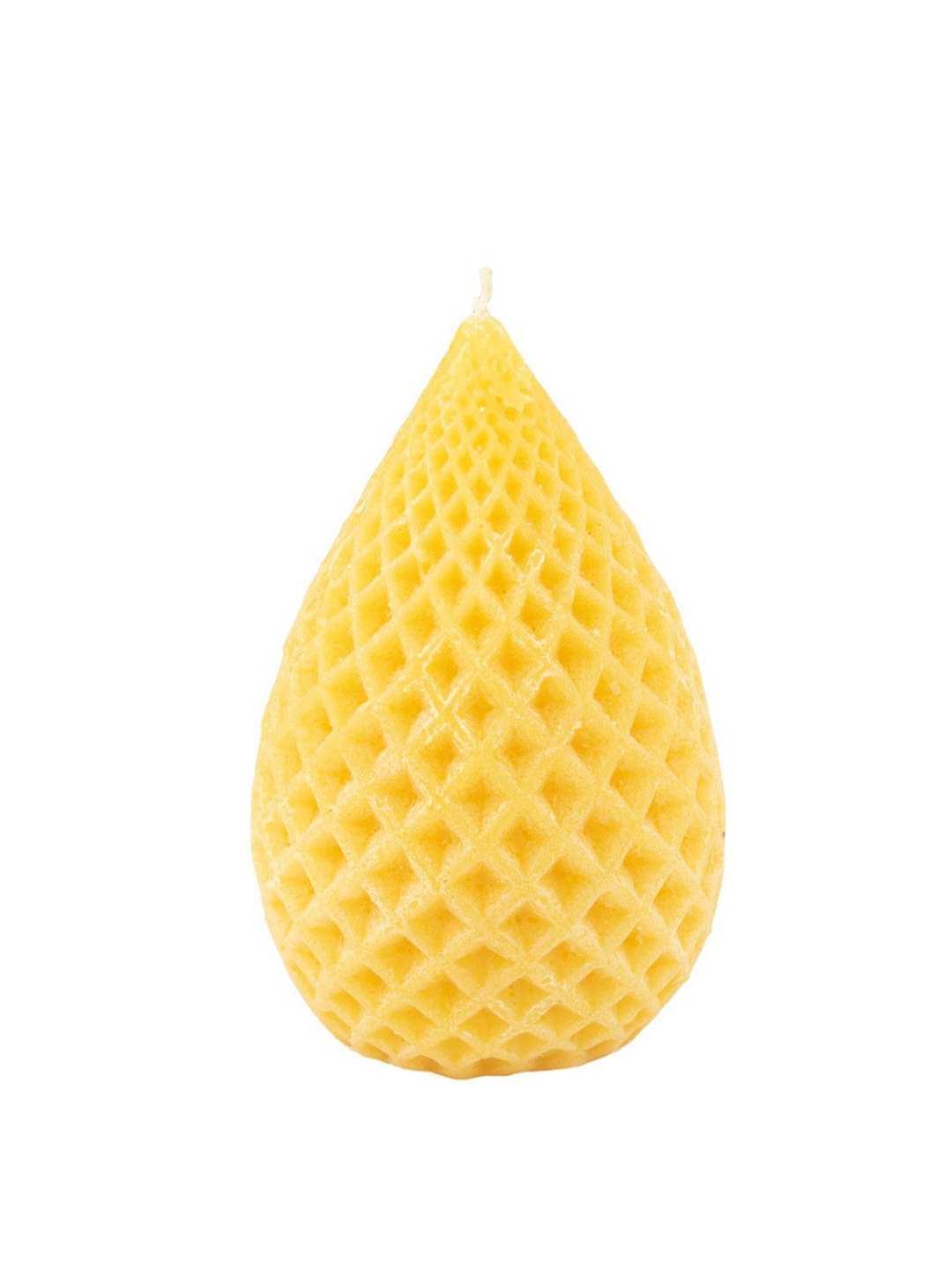 

Sitara Crafts Yellow Textured Pillar Candle