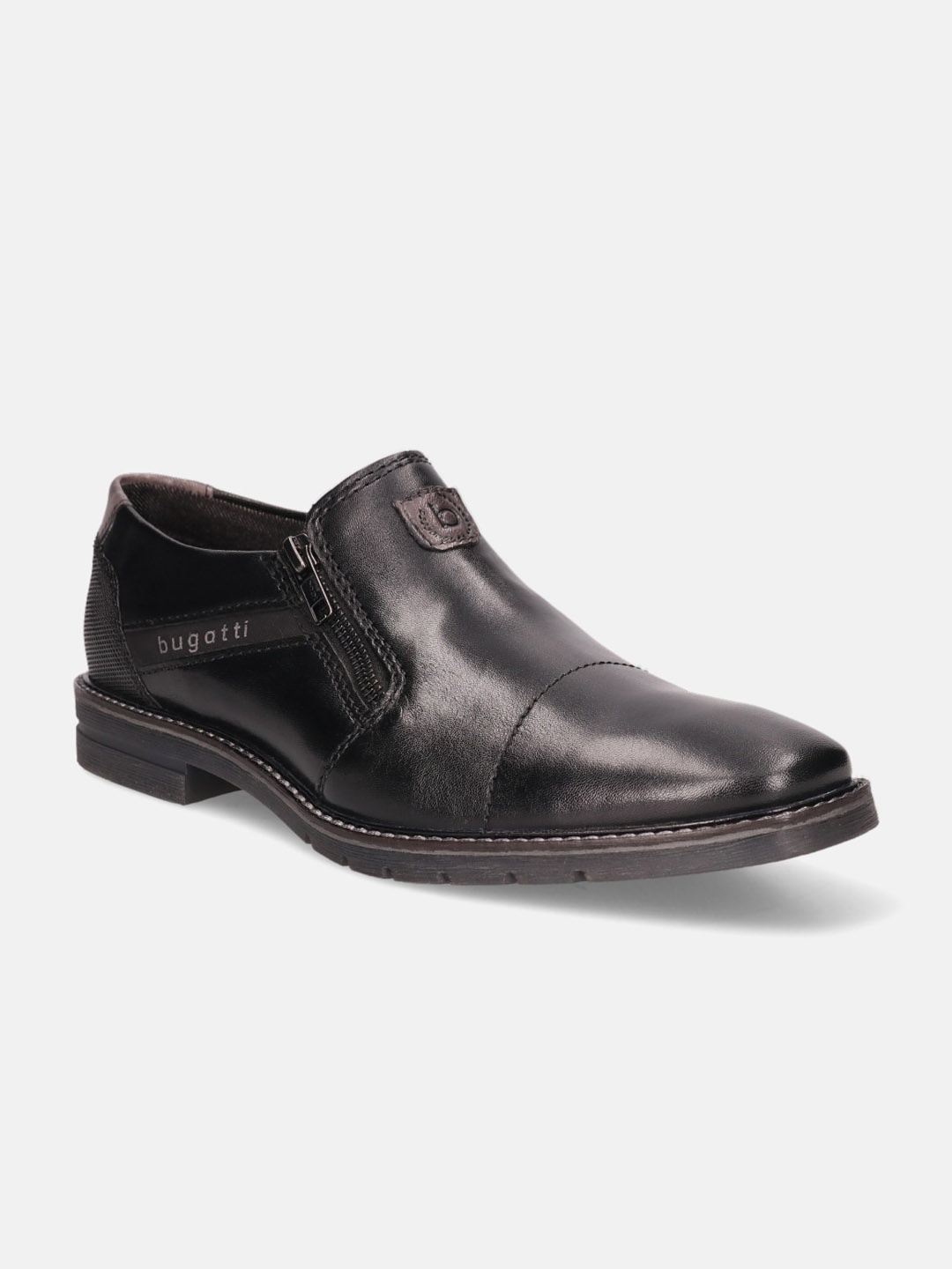 

Bugatti Merlo Revo Men Comfort Insole Leather Loafers, Black