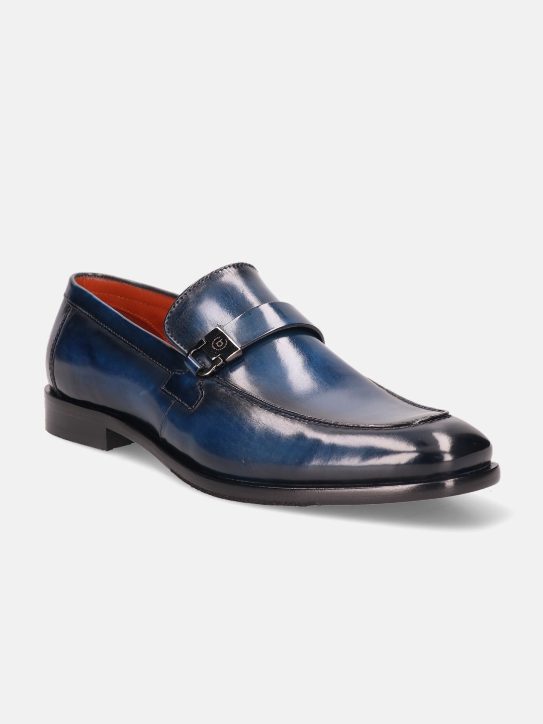 

Bugatti Mansueto Flex Men Leather Penny Loafers, Blue