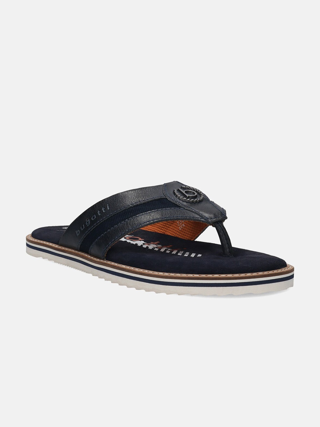 

Bugatti Cobie Men Leather Comfort Sandals, Navy blue